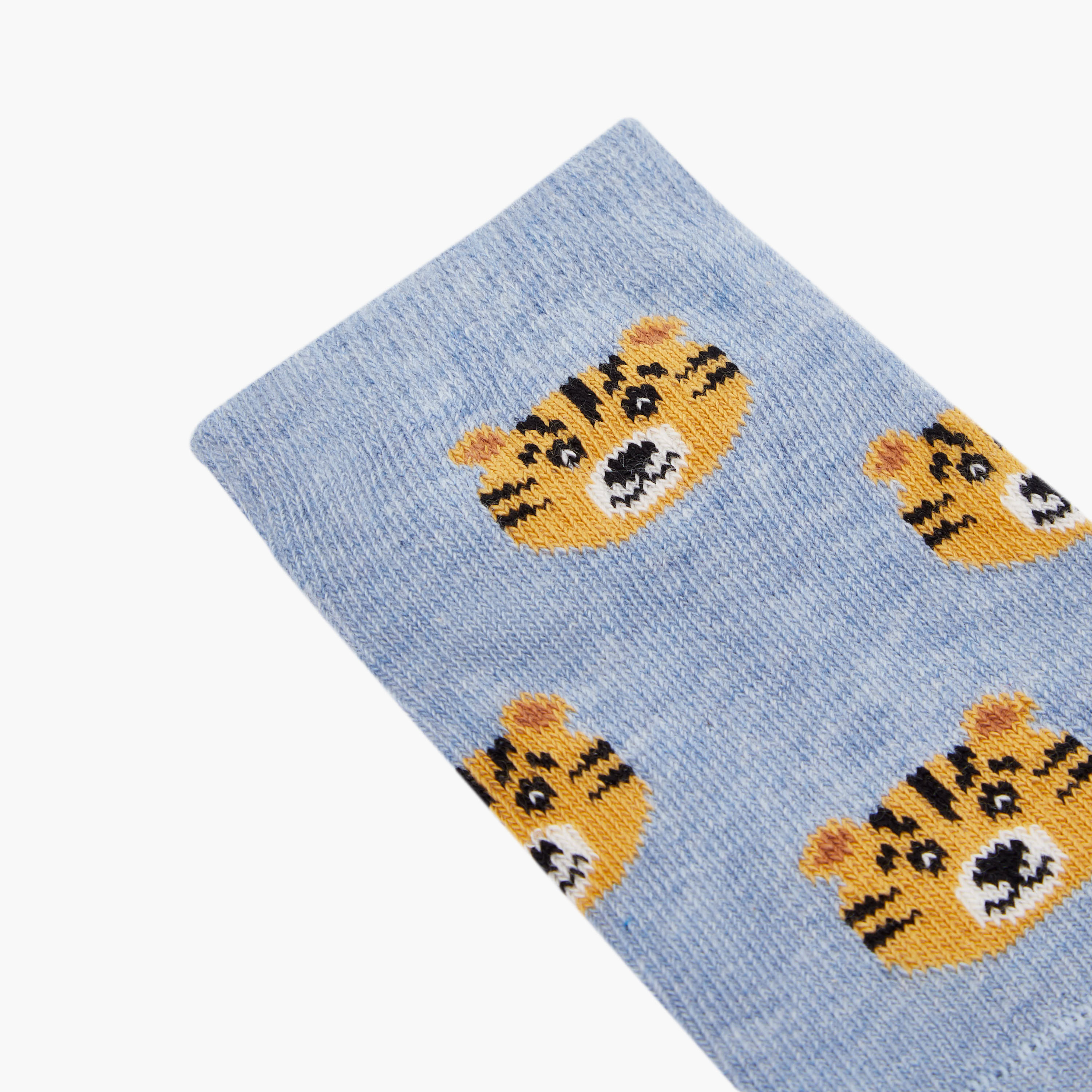 Juniors Boys' Socks with Tiger Print - Set of 5-baby-boys-accessories-socks-image-5