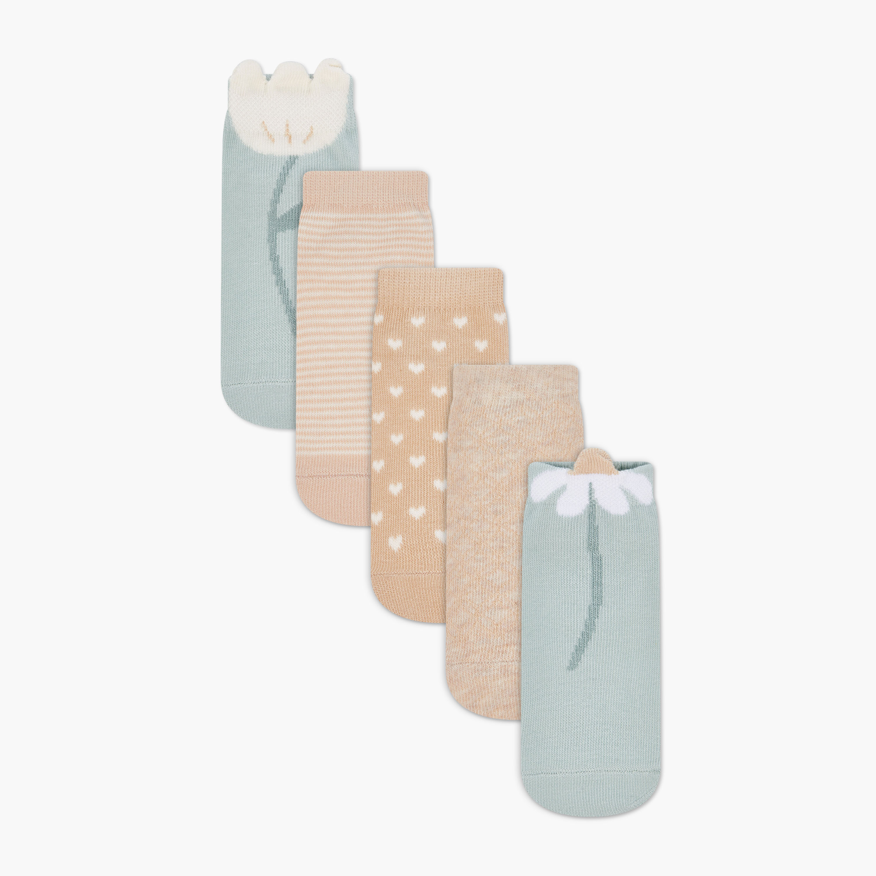 Juniors Baby Girls' Socks with Soft Fabric - Set of 5-baby-girls-accessories-socks-image-1