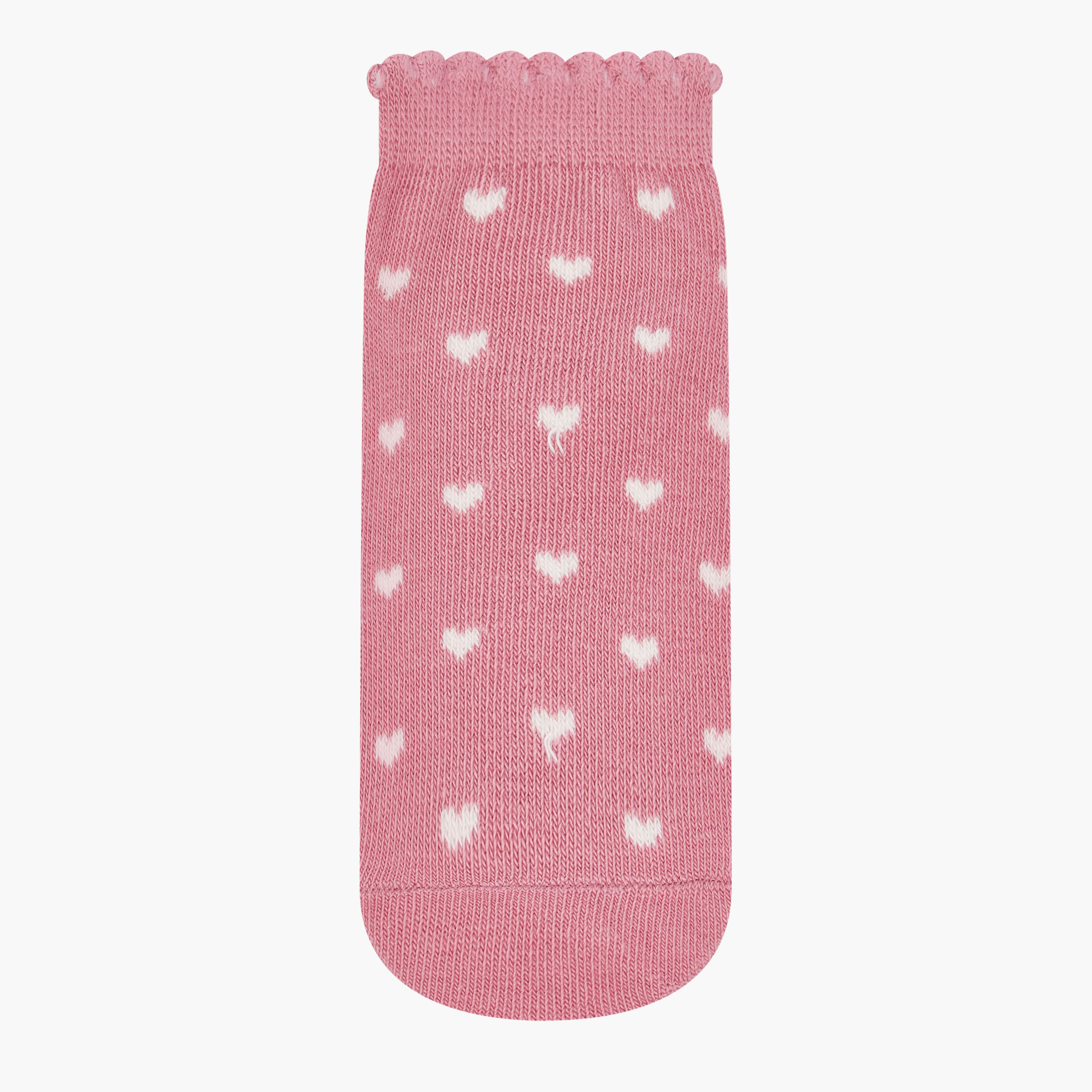 جوارب للبنات بطبعات قلوب من جونيورز - طقم من 5 أزواج-baby-girls-accessories-socks-image-4