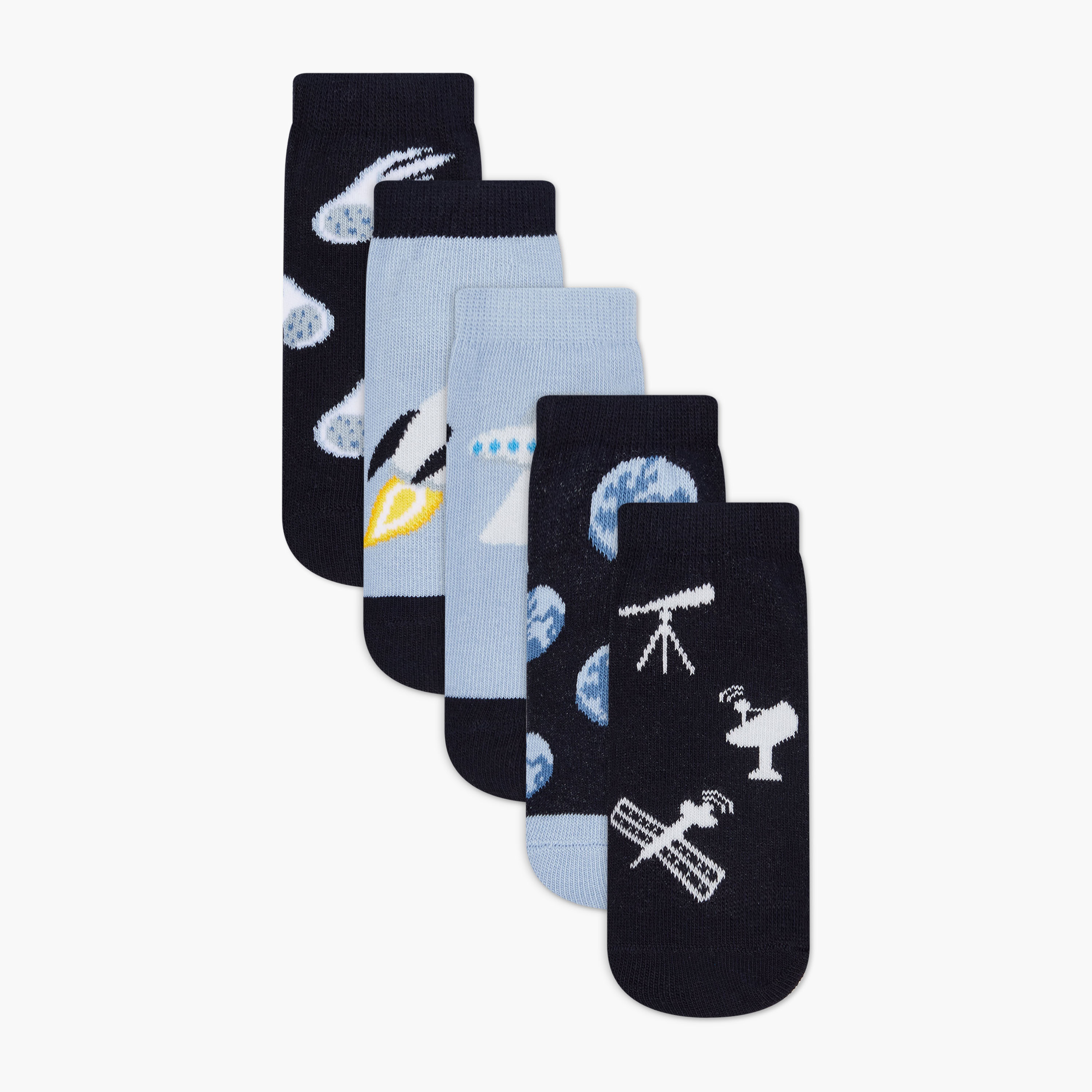 Juniors Baby Boys' Socks Printed - Set of 5-baby-boys-accessories-socks-image-1