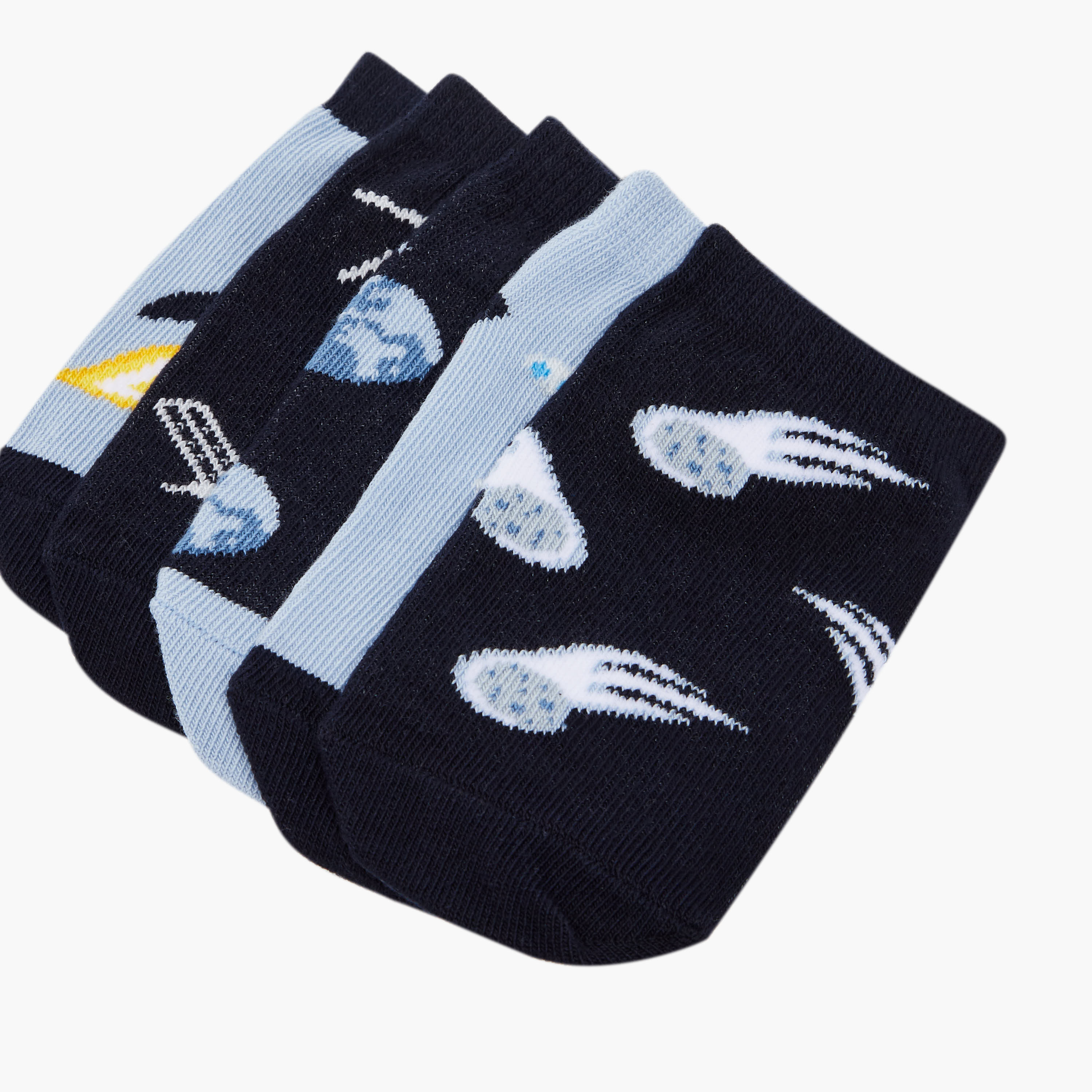 Juniors Baby Boys' Socks Printed - Set of 5-baby-boys-accessories-socks-image-4
