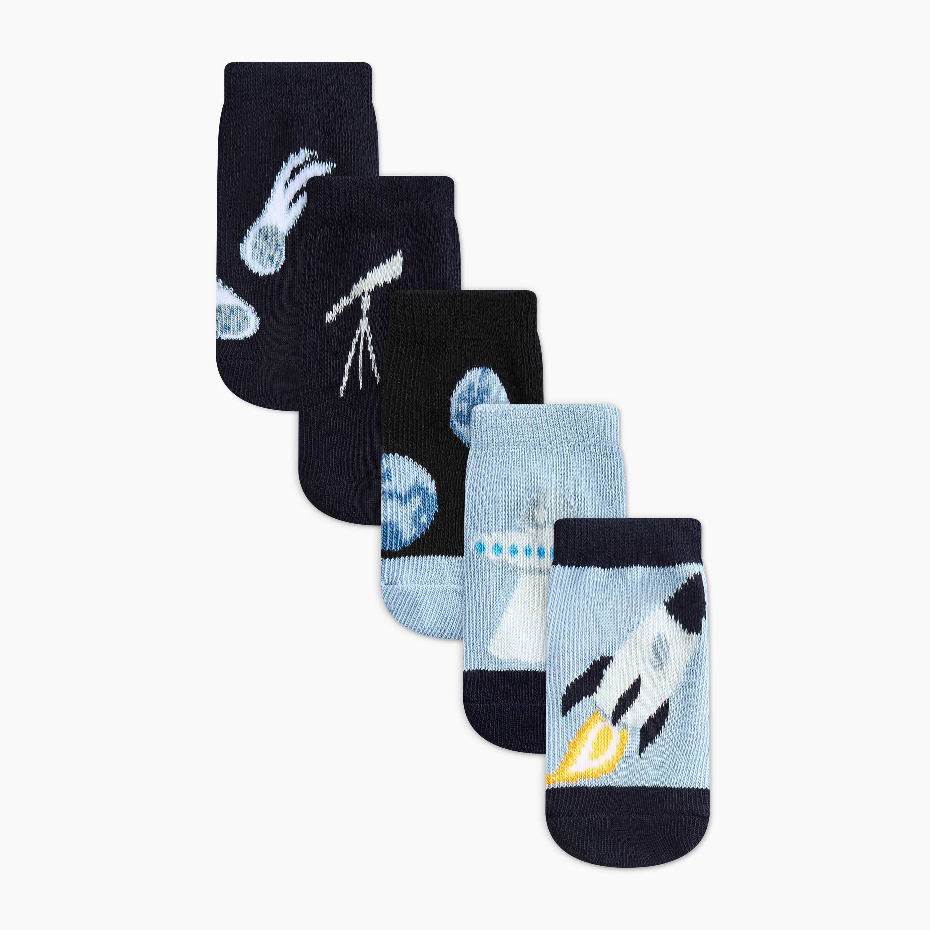 Juniors Baby Boys' Socks Printed - Set of 5-baby-boys-accessories-socks-image-1