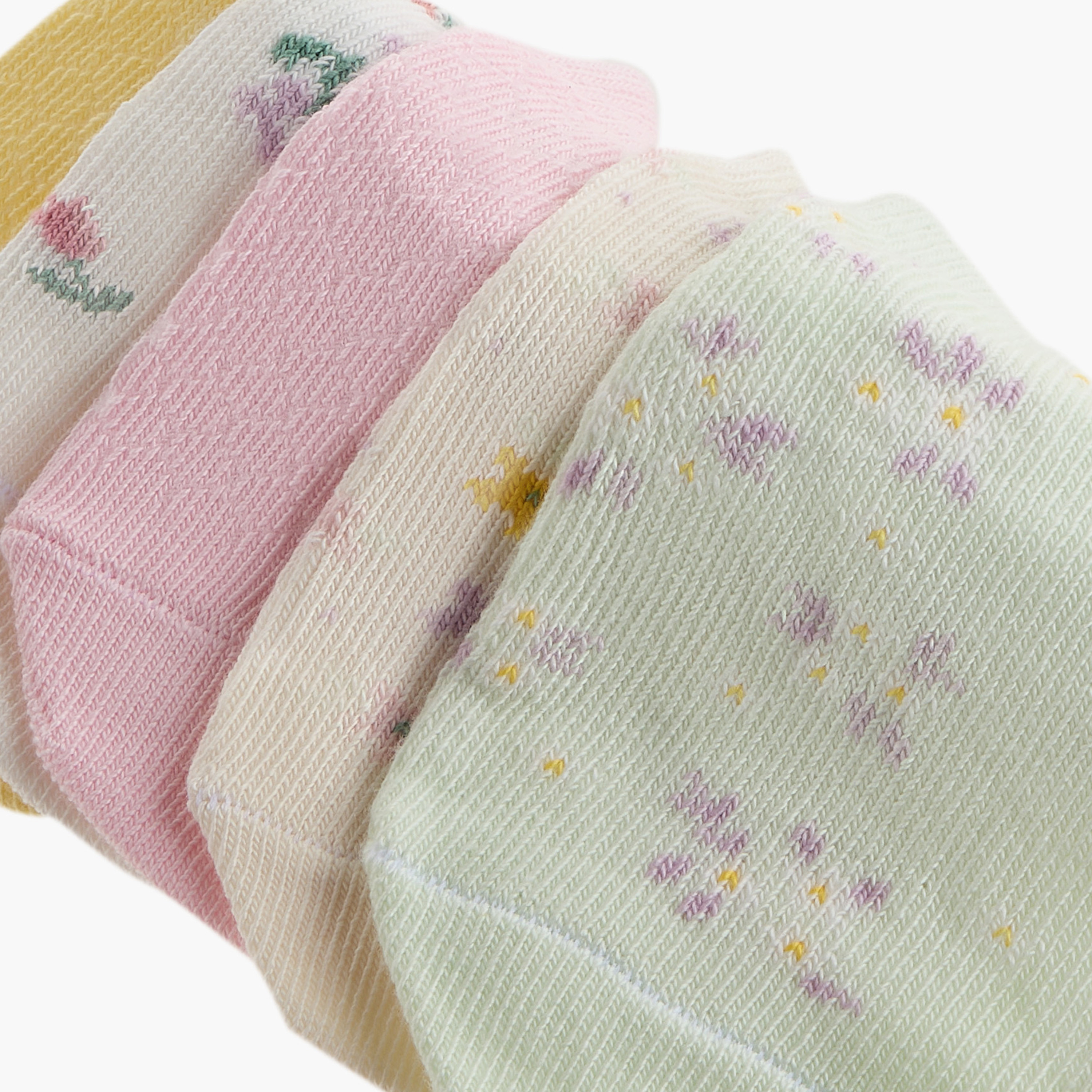 Juniors Baby Girls Socks with Floral Print - Set of 5-baby-girls-accessories-socks-image-4