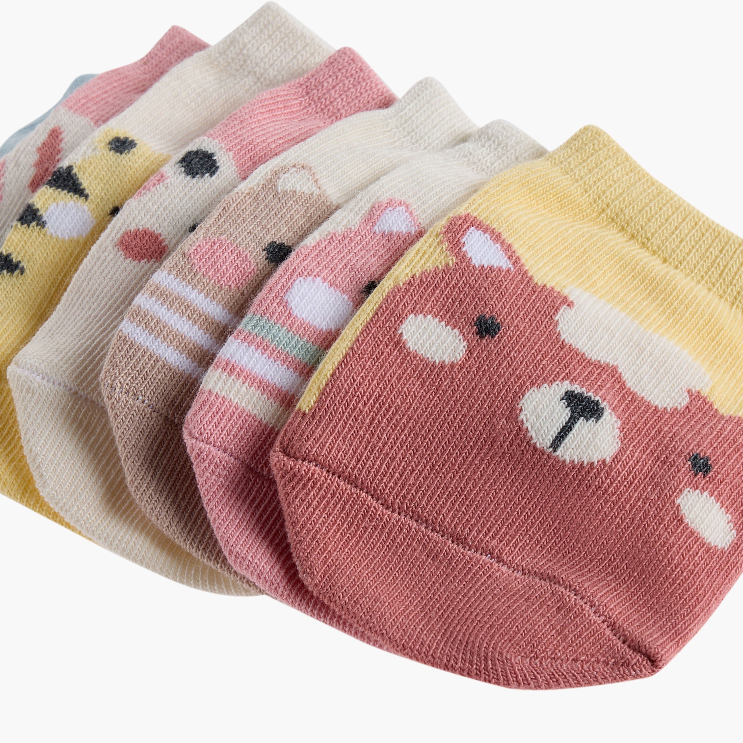 Juniors Animal Print Socks - Set of 7-baby-girls-accessories-socks-image-4