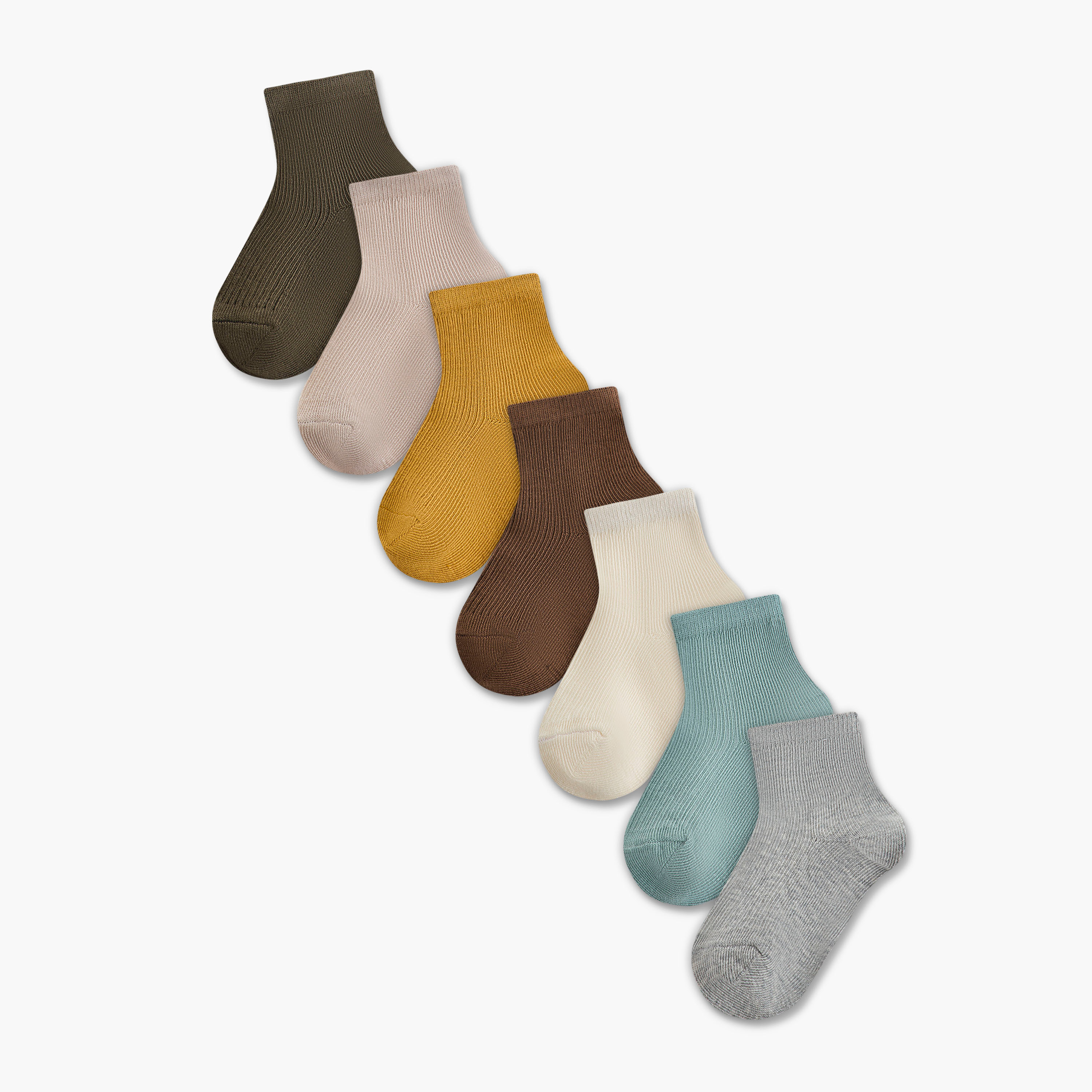 Juniors Baby Boys Socks Elasticated Hem - Set of 7-baby-boys-accessories-socks-image-1