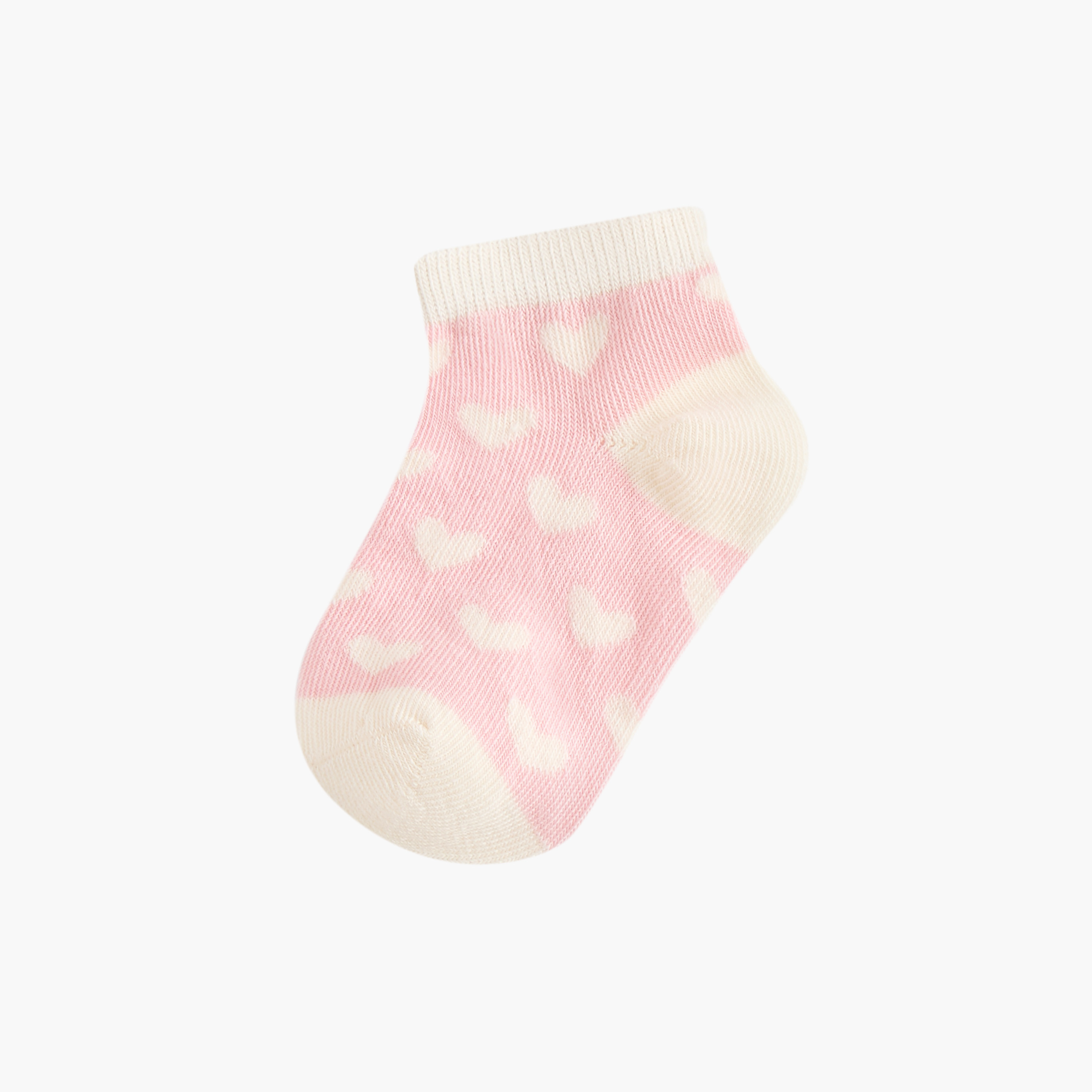 طقم جوارب بطول الكاحل 10 أزواج بطبعات قلب من جونيورز-baby-girls-accessories-socks-image-4