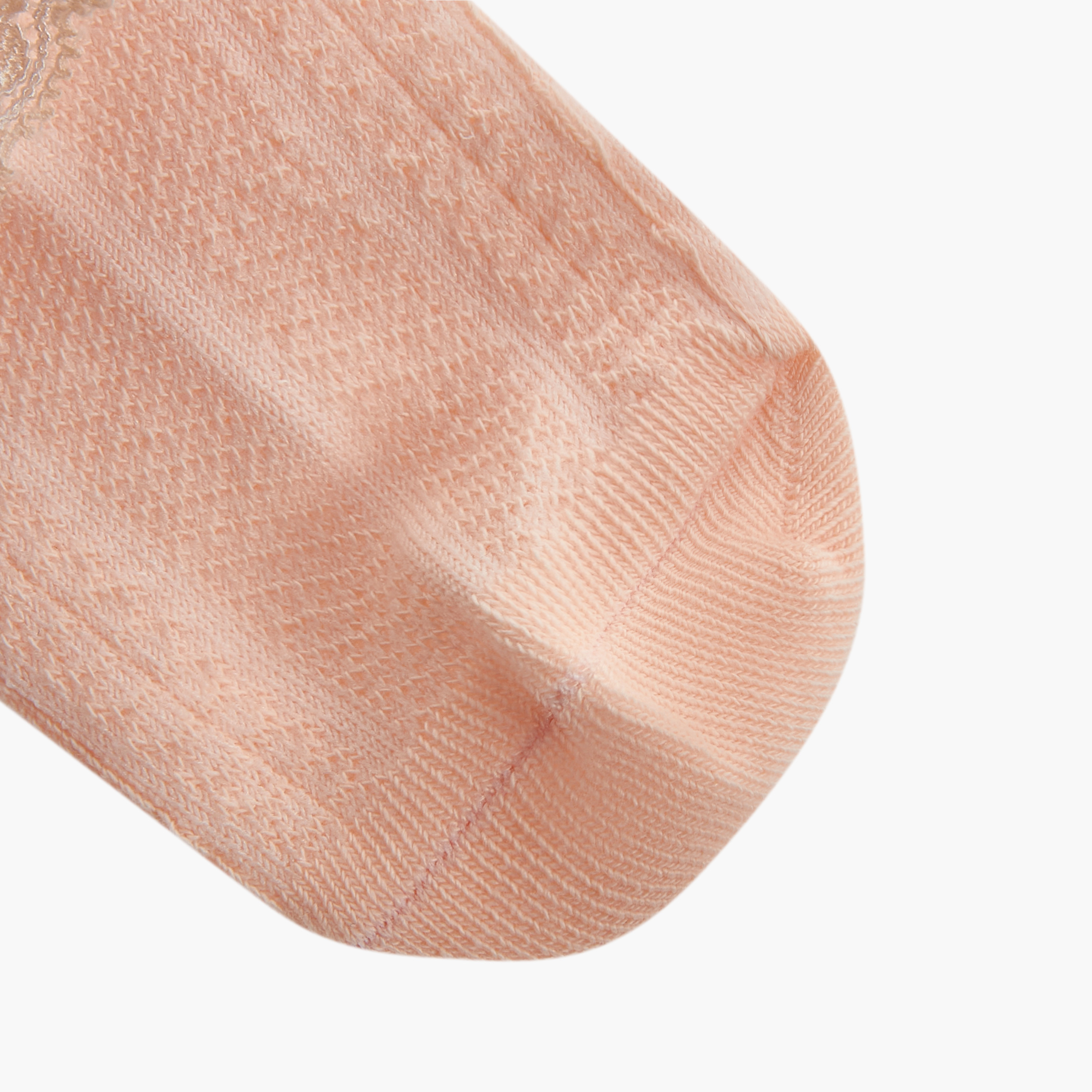 جوارب أطفال بناتي طول الكاحل بحافة دانتيل من جونيورز - طقم من 10 أزواج-baby-girls-accessories-socks-image-1