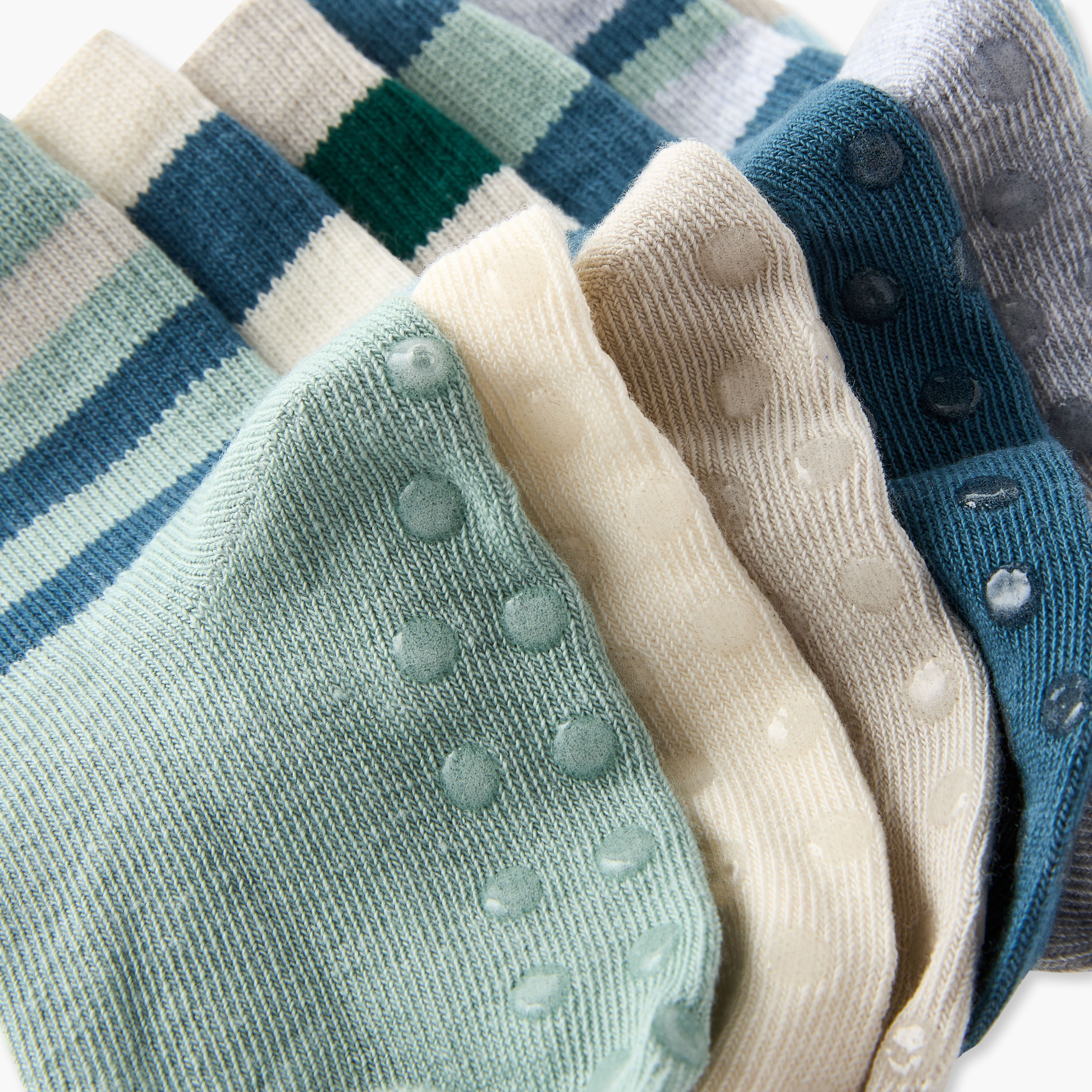 Pack of 7 Juniors Baby Boys Socks Ankle Length Striped-baby-boys-accessories-socks-image-9