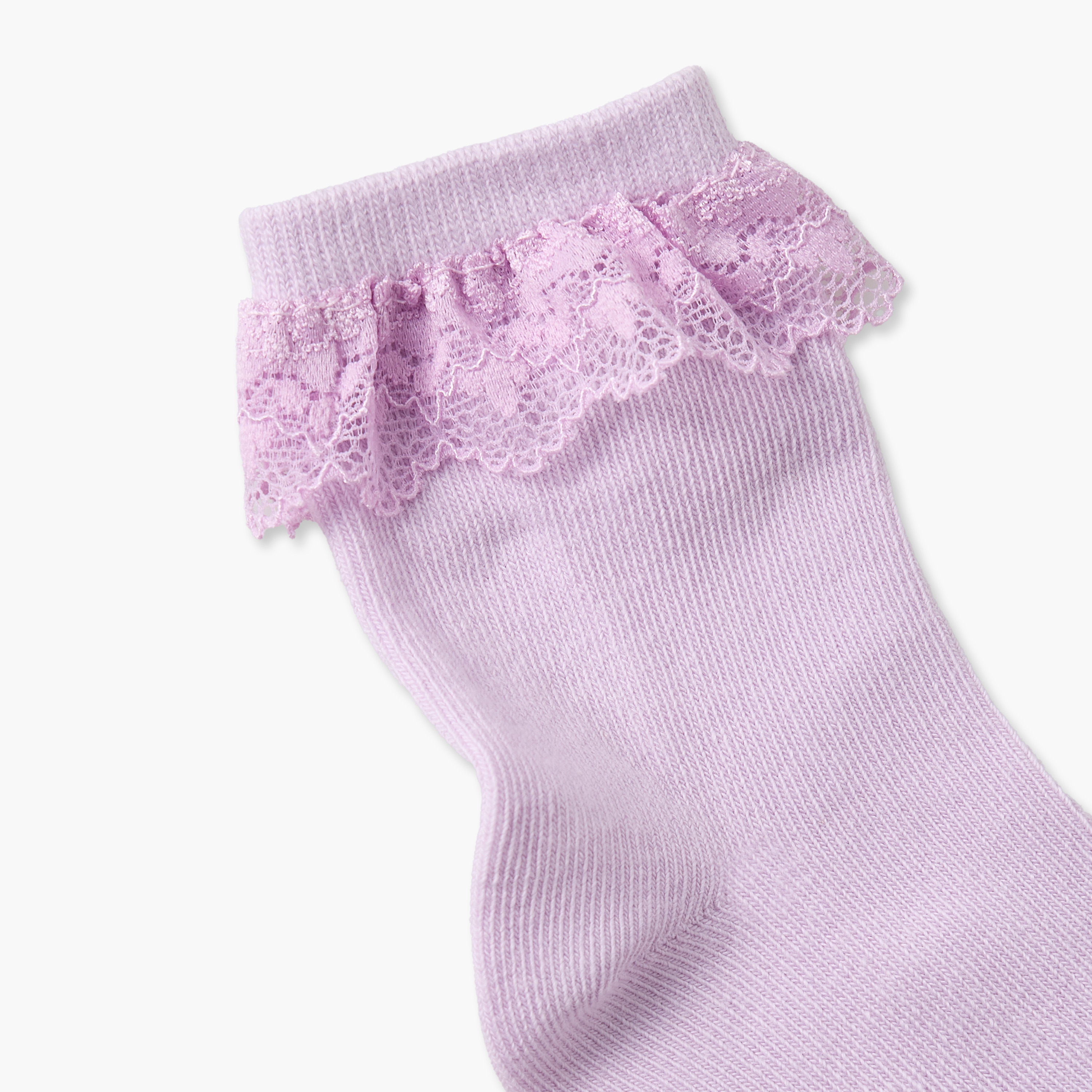 Pack of 7 Juniors Baby Girls Socks with Lace Trim-baby-girls-accessories-socks-image-9