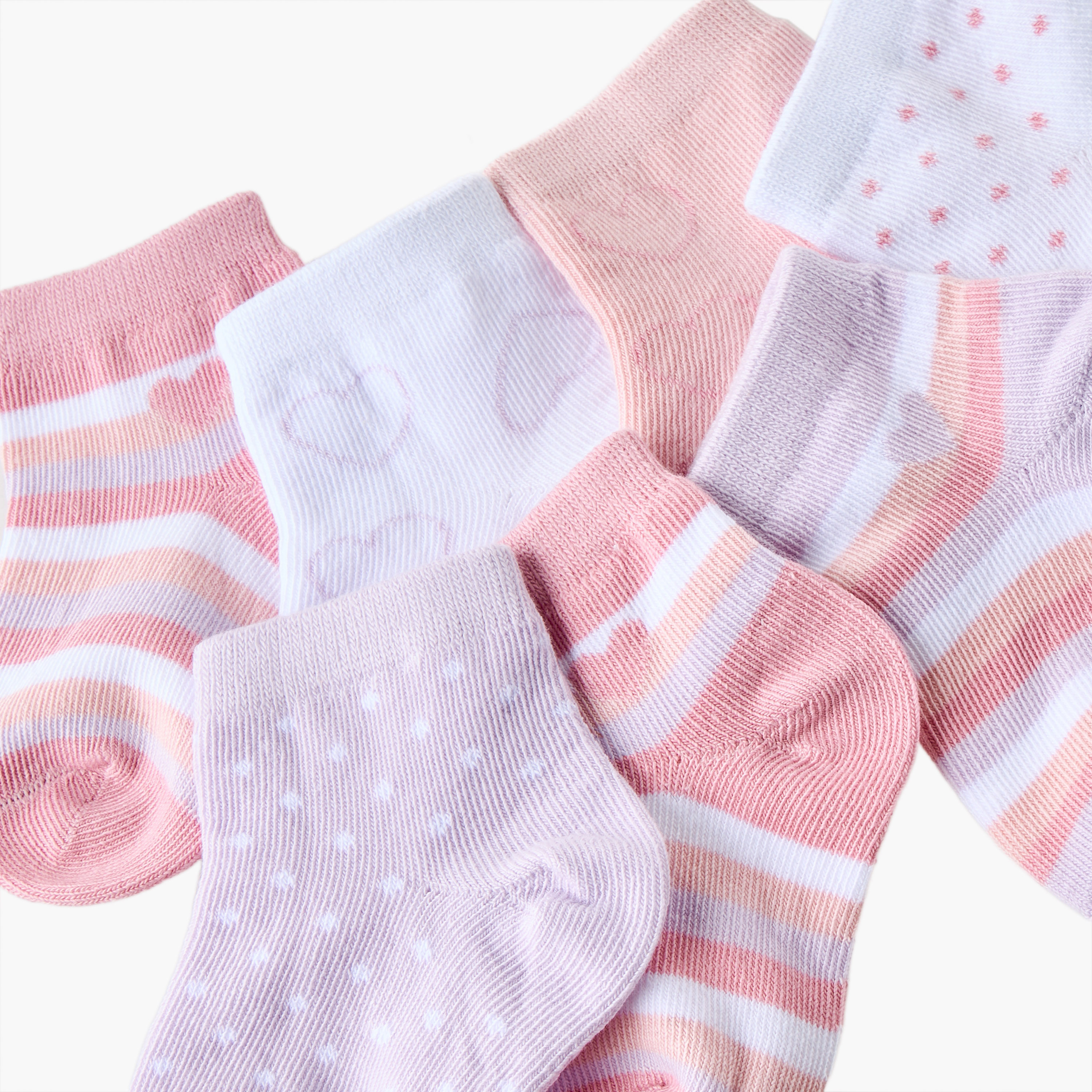 طقم جوارب أطفال 7 أزواج بطبعات للبنات من جونيورز-baby-girls-accessories-socks-image-5