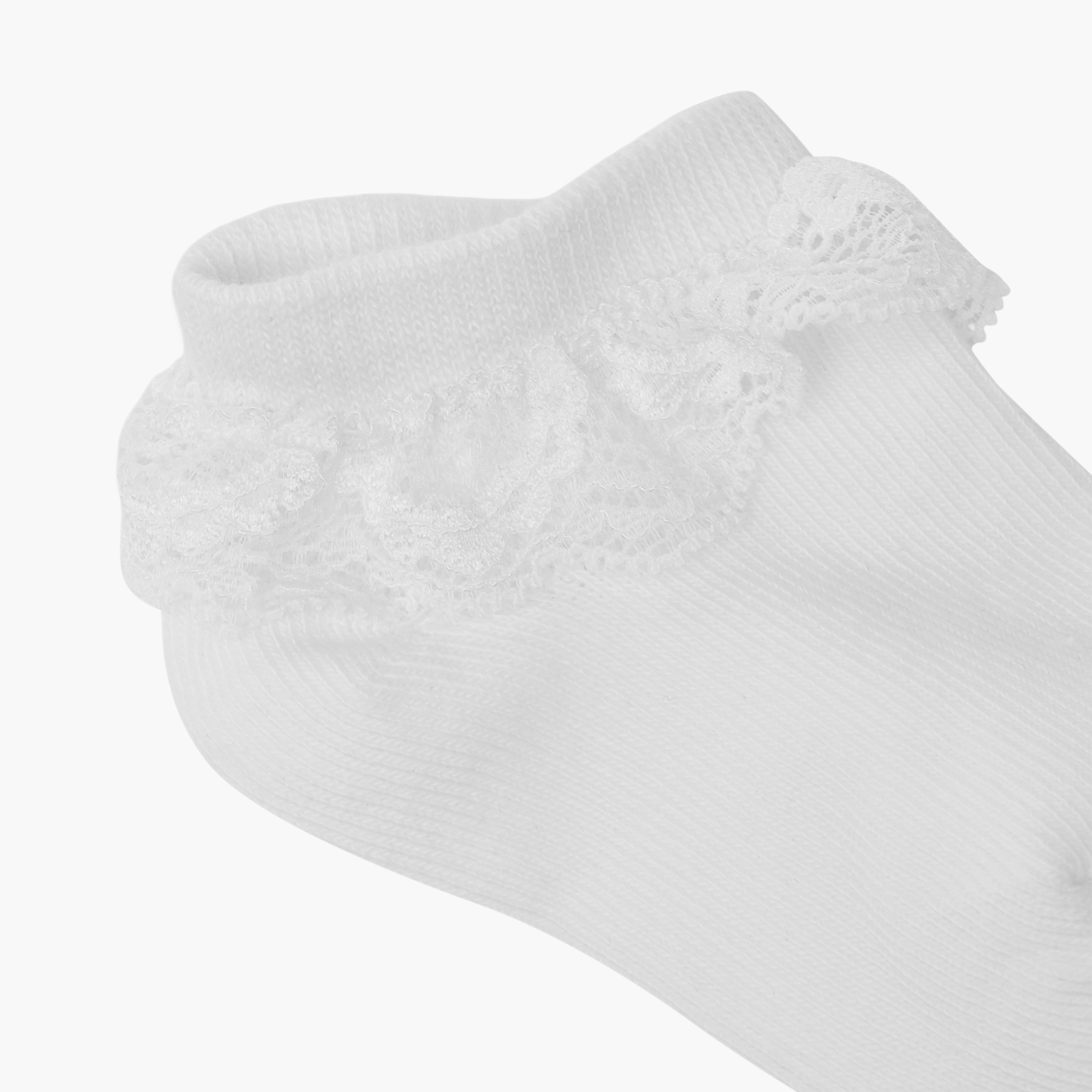 Pack of 5 Juniors Baby Girls Ankle Length Socks with Lace Trim-baby-girls-accessories-socks-image-7