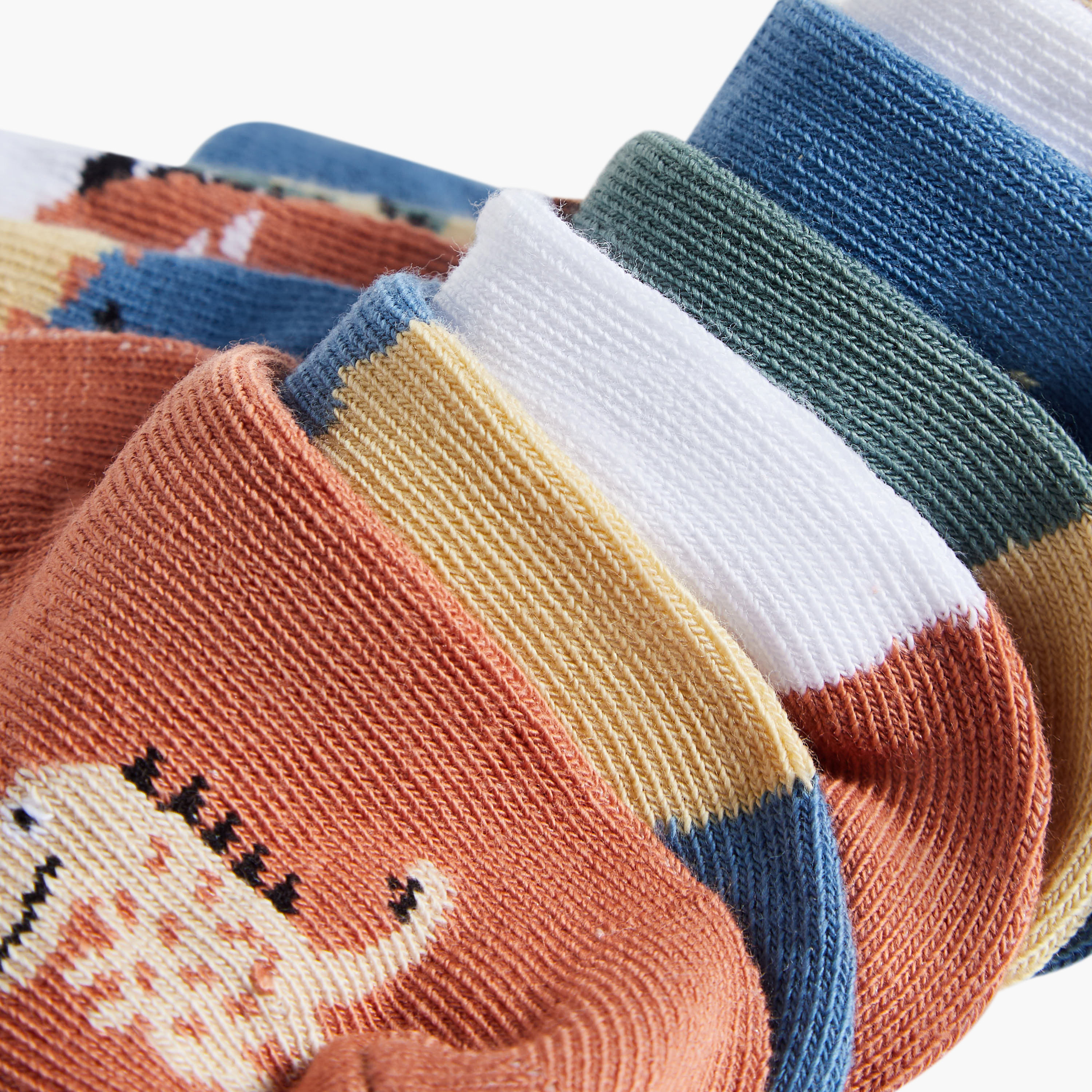 Pack of 7 Juniors Baby Boys Socks with Dinosaur Print-baby-boys-accessories-socks-image-4