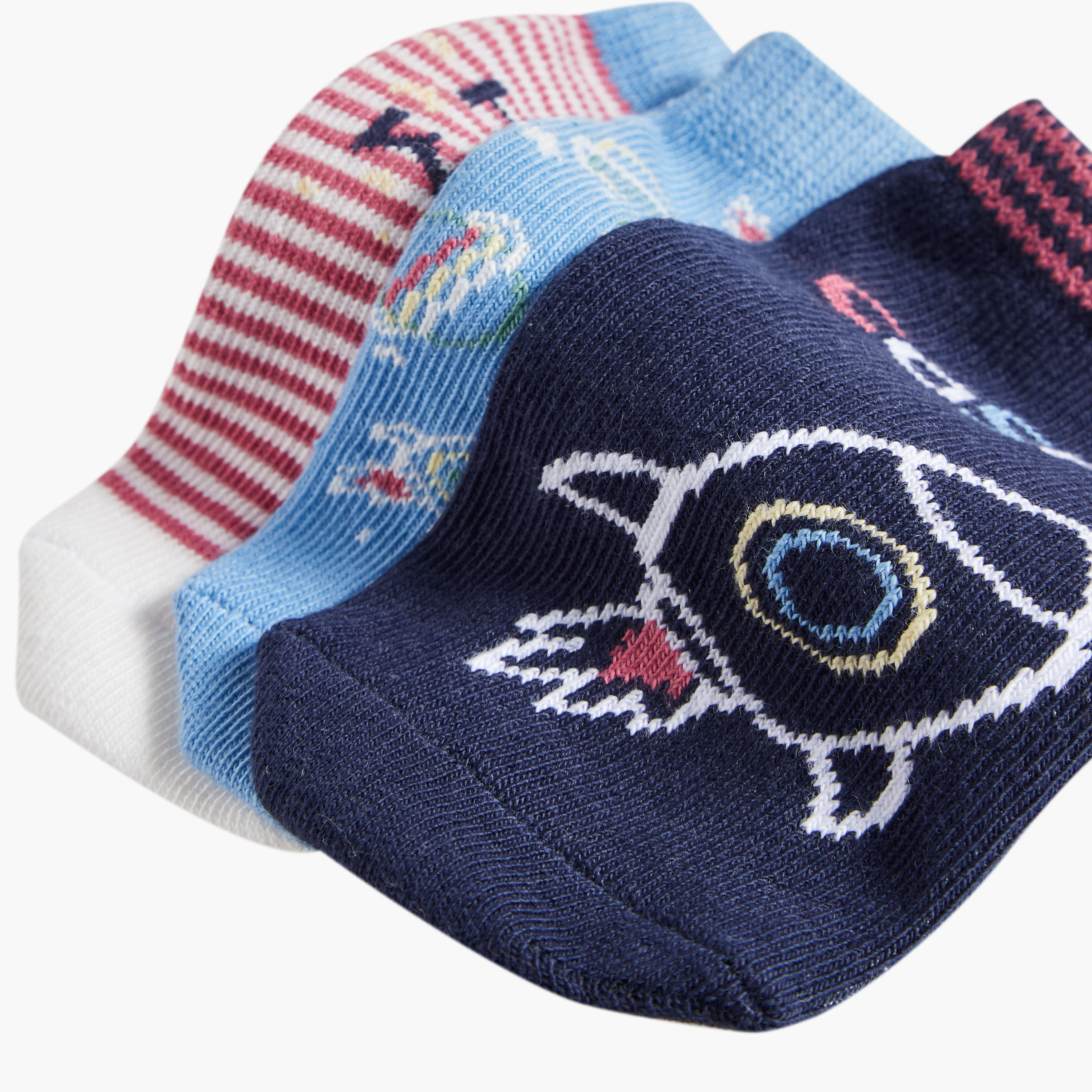 Pack of 3 Juniors Baby Boys Socks Rocket Print-baby-boys-accessories-socks-image-4