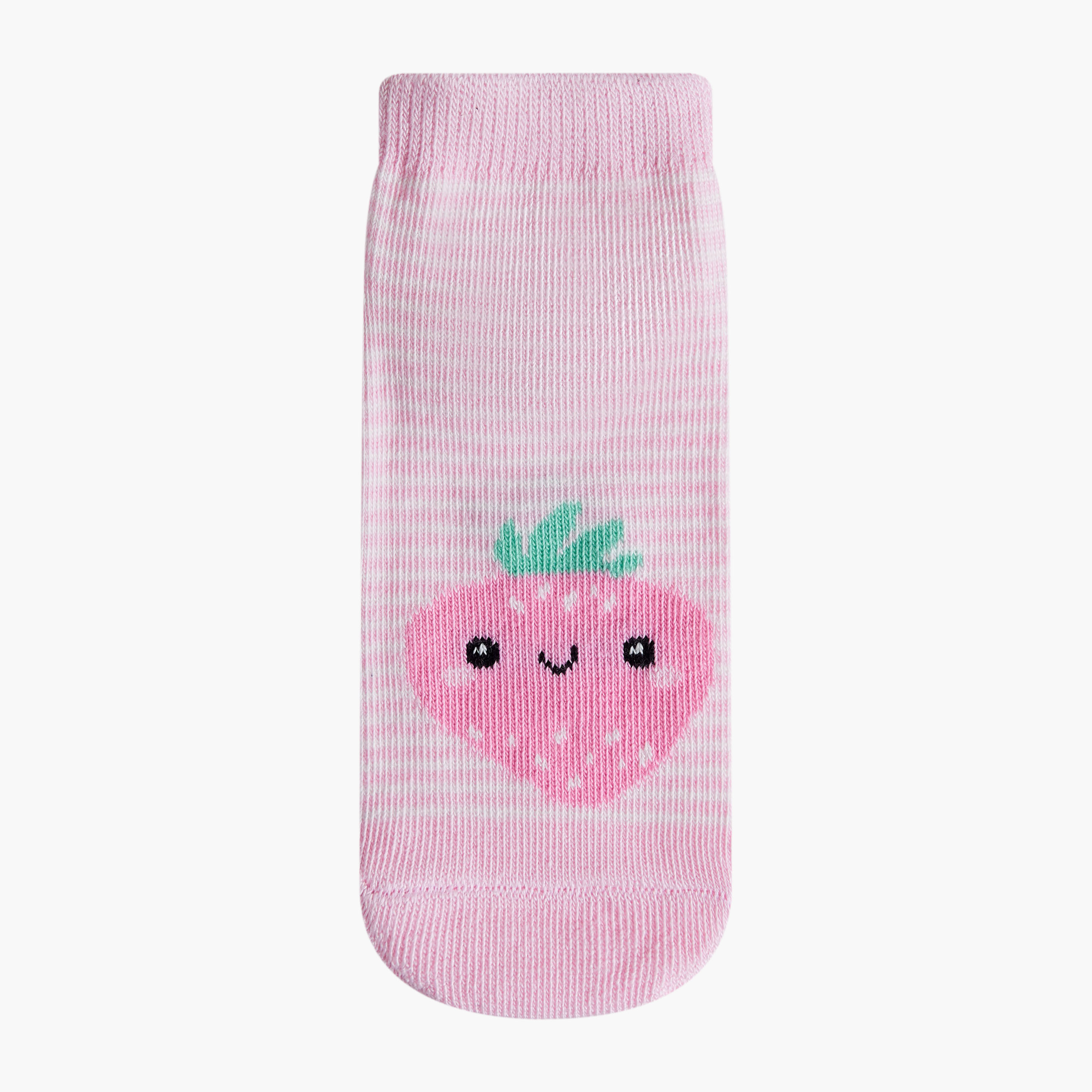 Pack of 3 Juniors Baby Girls Socks Ankle Length Fruit Print-baby-girls-accessories-socks-image-2