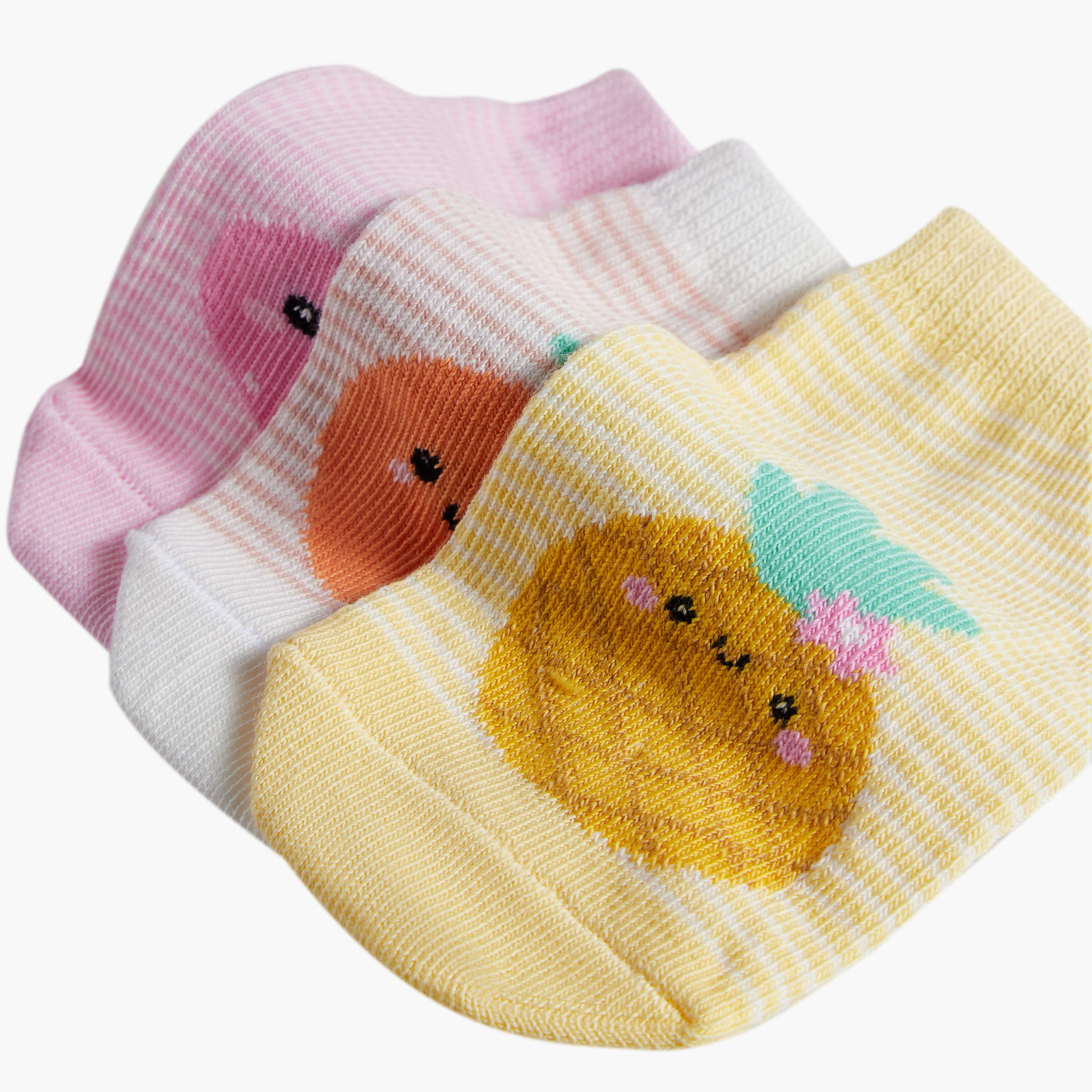 Pack of 3 Juniors Baby Girls Socks Ankle Length Fruit Print-baby-girls-accessories-socks-image-4