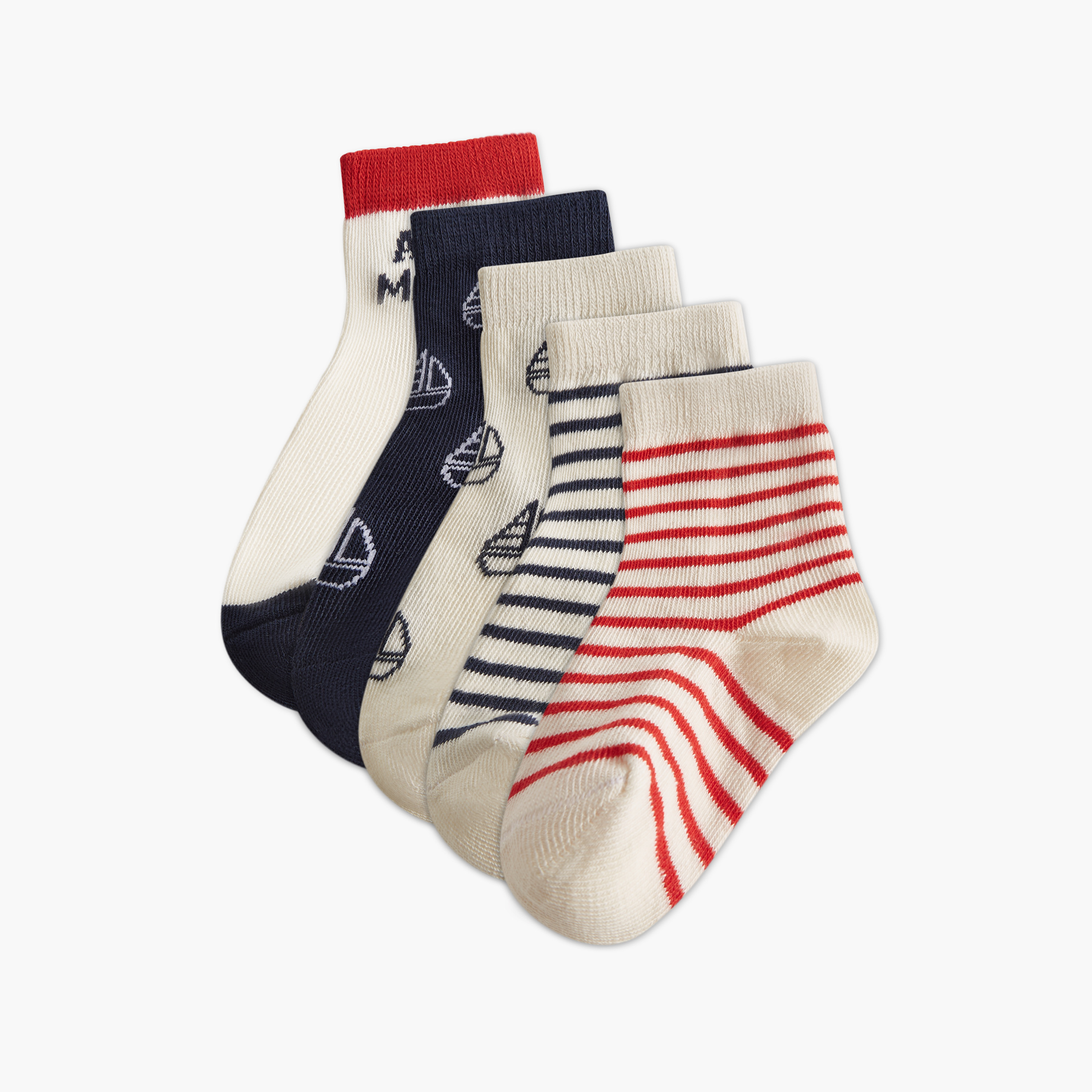 طقم جوارب طول الكاحل 5 أزواج بطبعات من جونيورز-baby-boys-accessories-socks-image-4