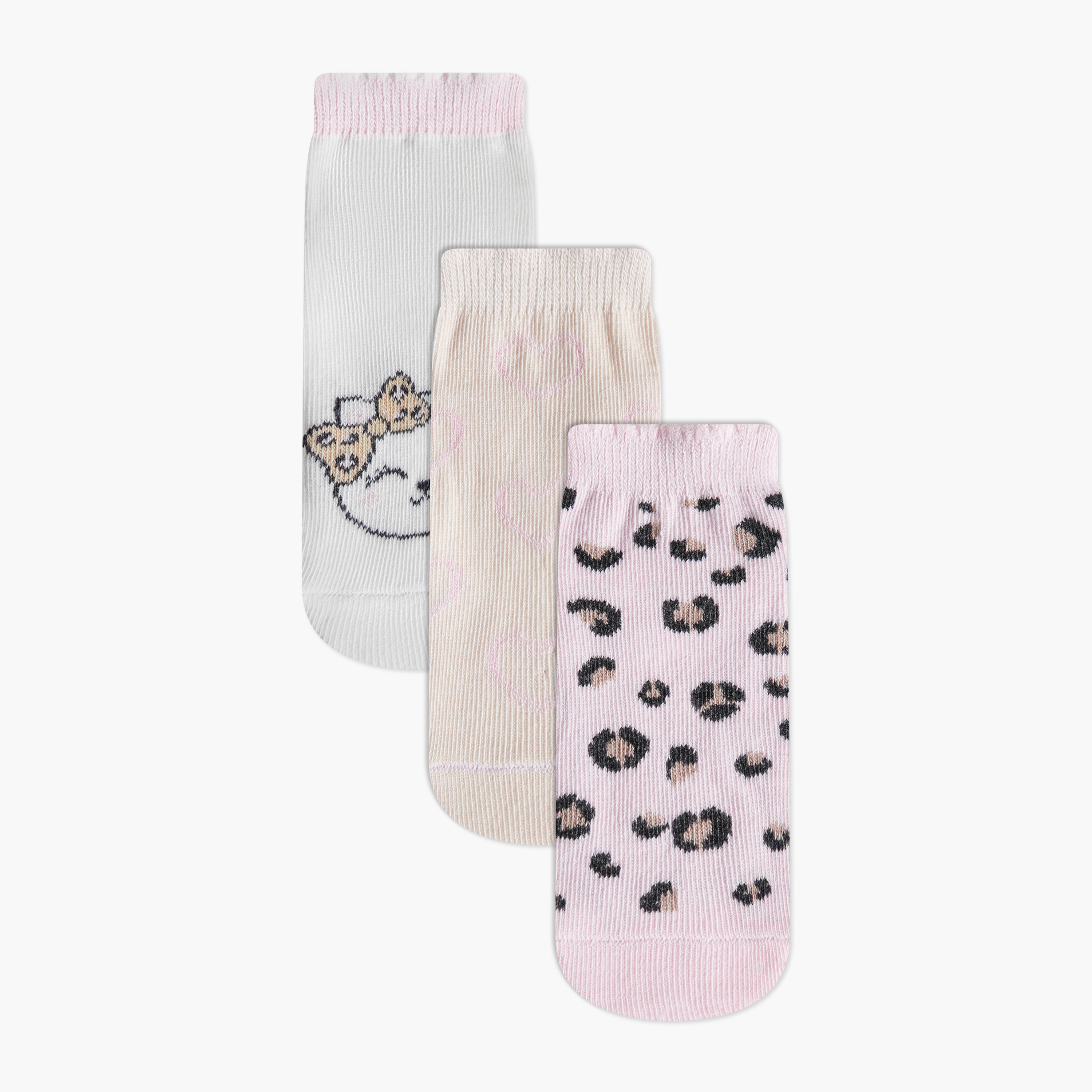 Pack of 3 Juniors Baby Girls Socks Assorted Prints-baby-girls-accessories-socks-image-1