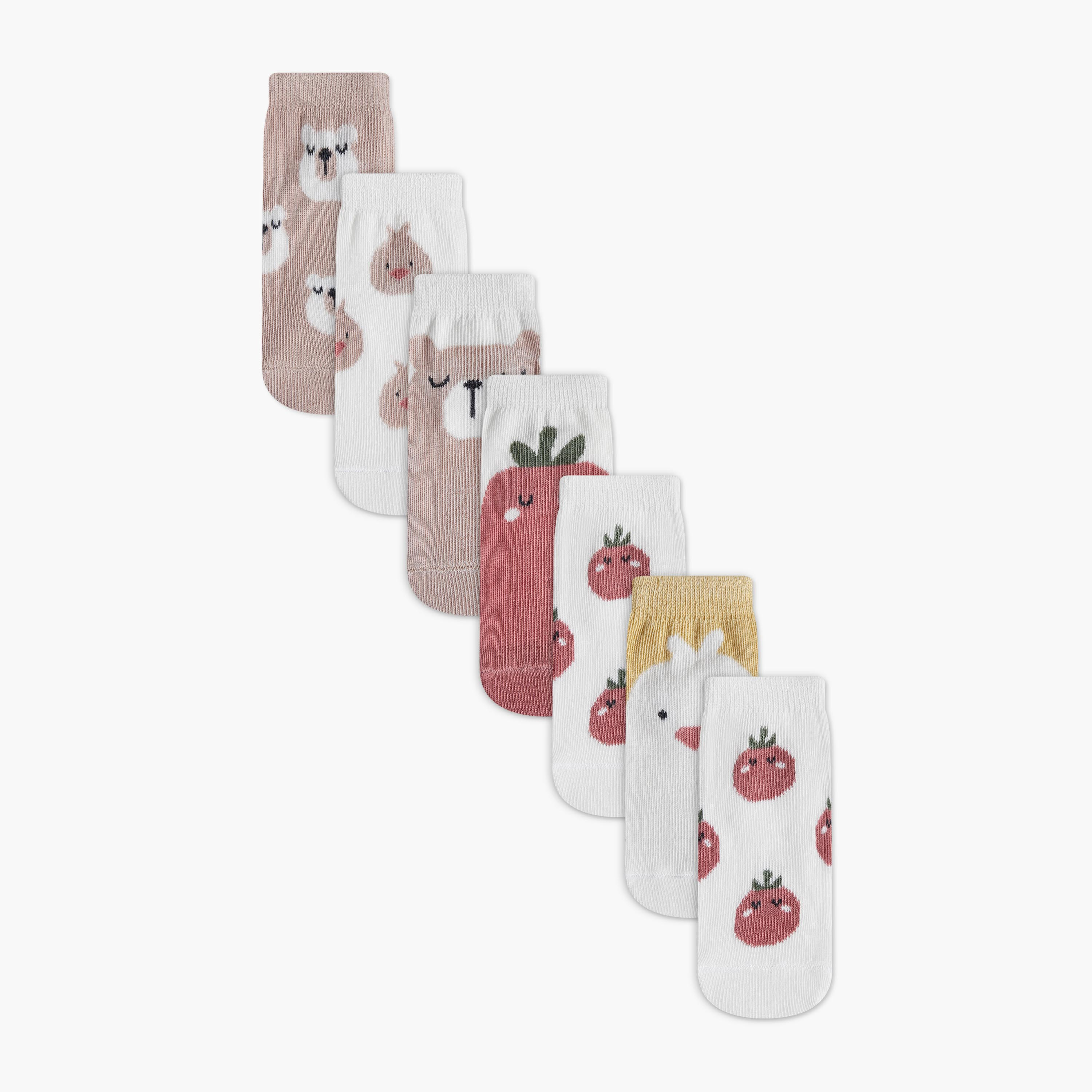 Pack of 7 Juniors Baby Girls Socks with Days of the Week Print-baby-girls-accessories-socks-image-1