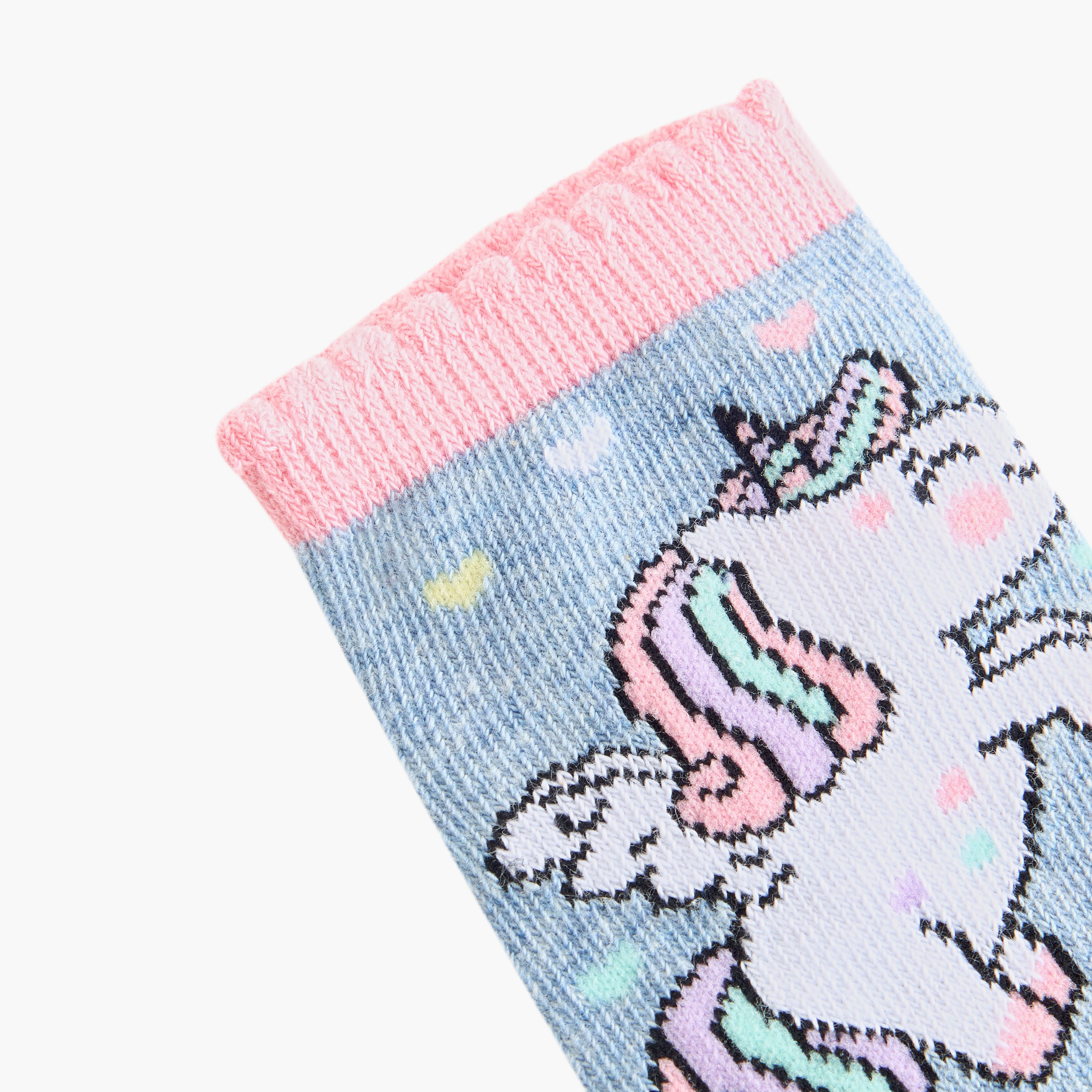 Juniors Unicorn Print Ankle Length Socks - Set of 7-baby-girls-accessories-socks-image-5