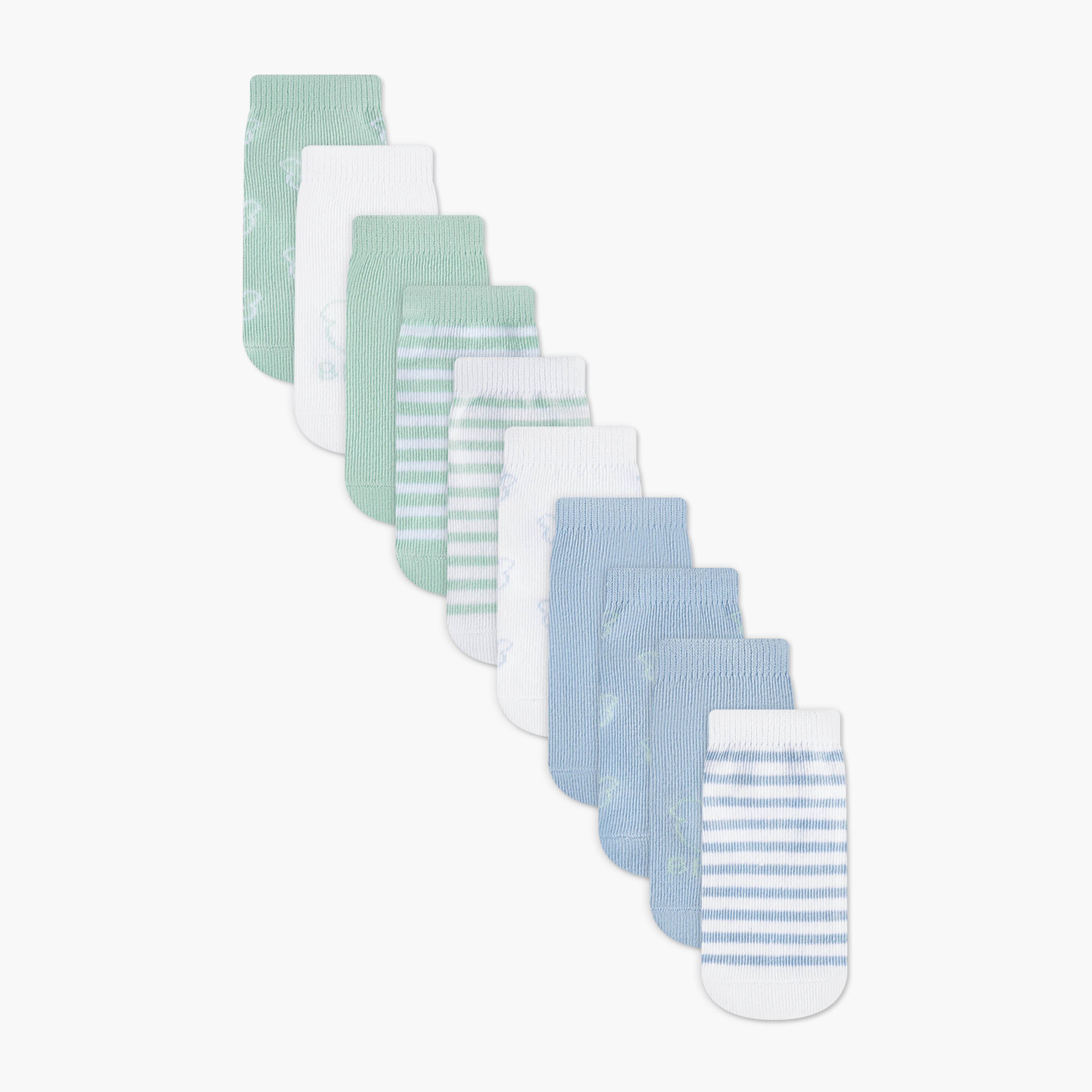 Pack of 10 Juniors Baby Boys Socks Textured-baby-boys-accessories-socks-image-1