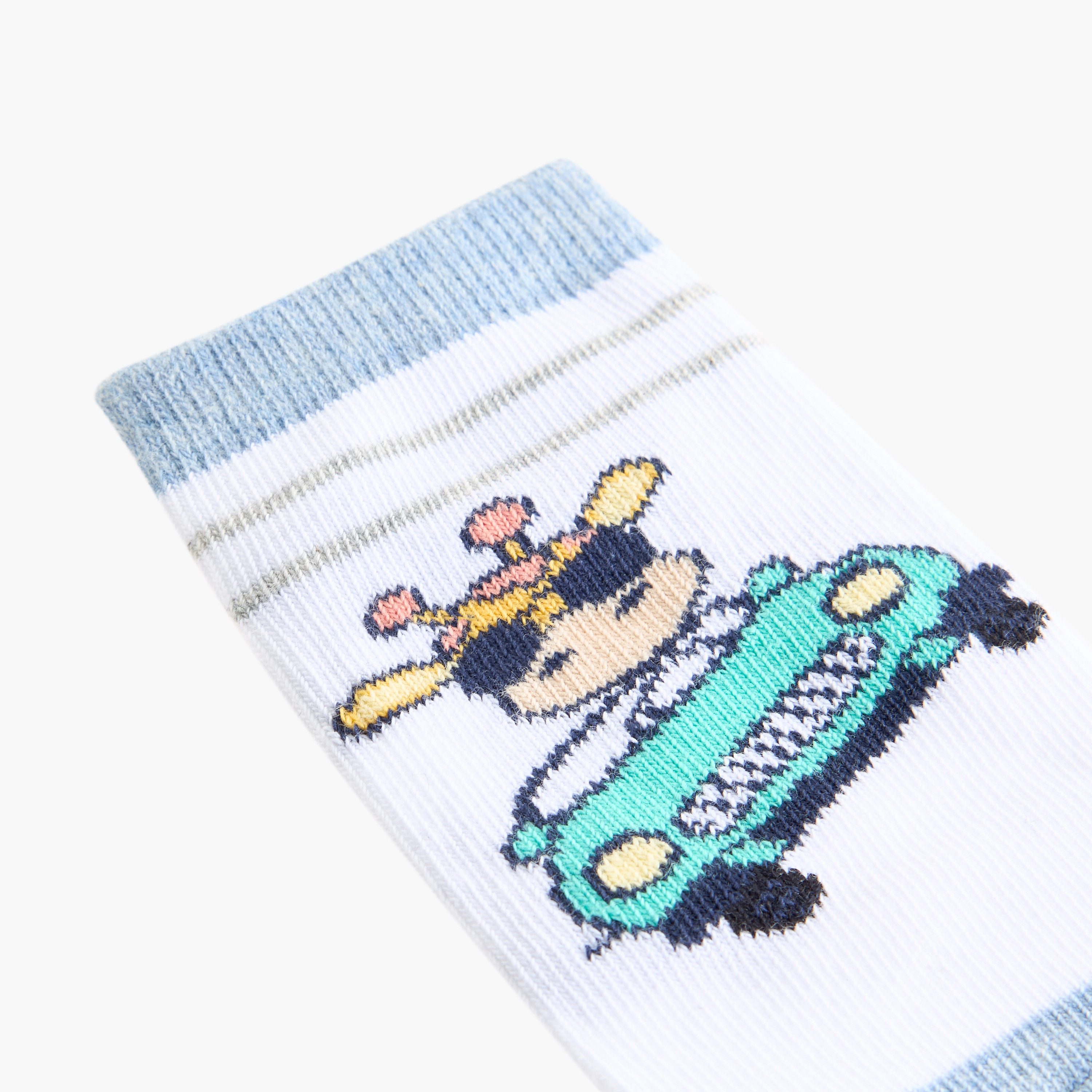 طقم جوارب بطول الكاحل 5 أزواج بطبعات من جونيورز-baby-boys-accessories-socks-image-5