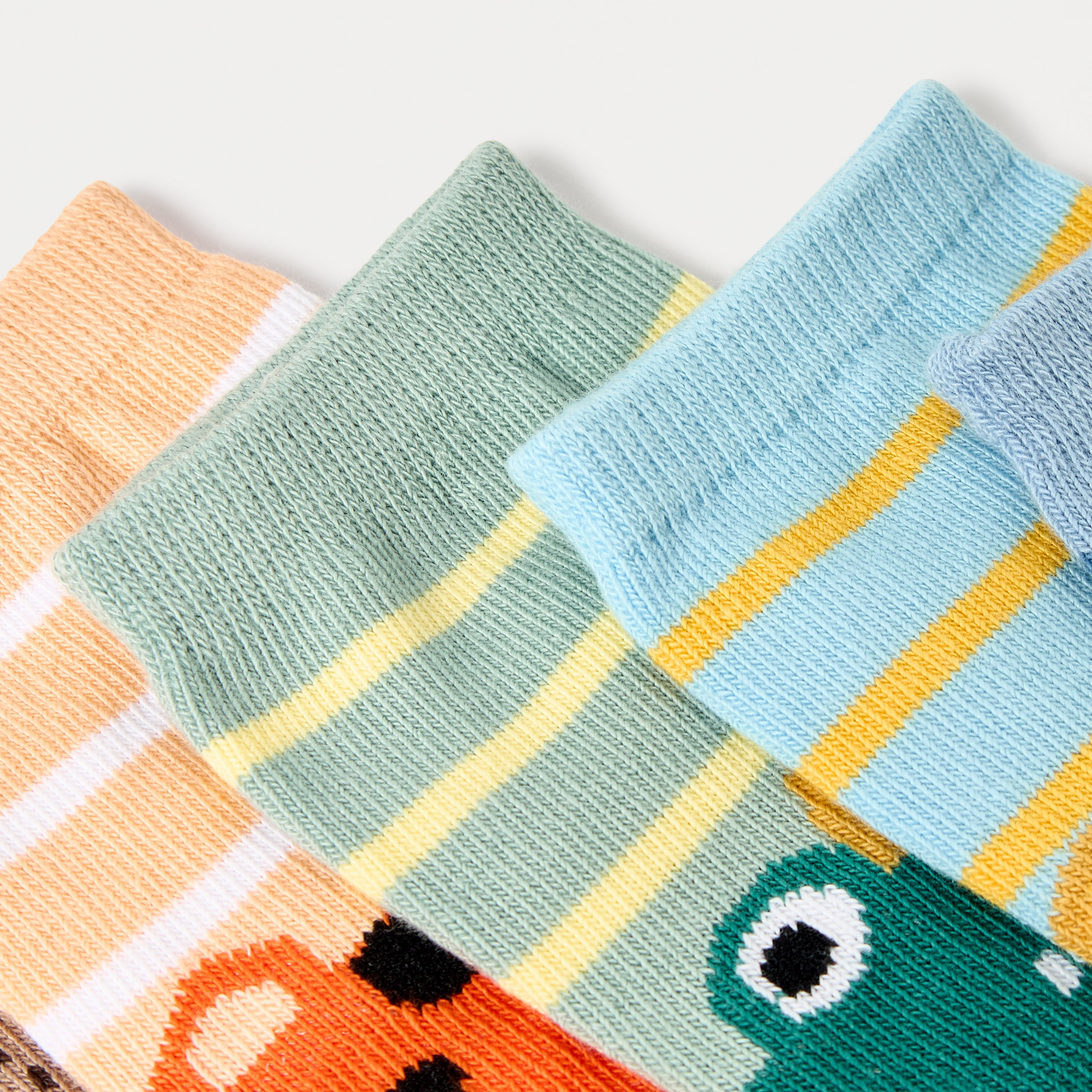 جوارب بطبعات حيوانات من جونيورز - طقم من 5 أزواج-baby-boys-accessories-socks-image-3
