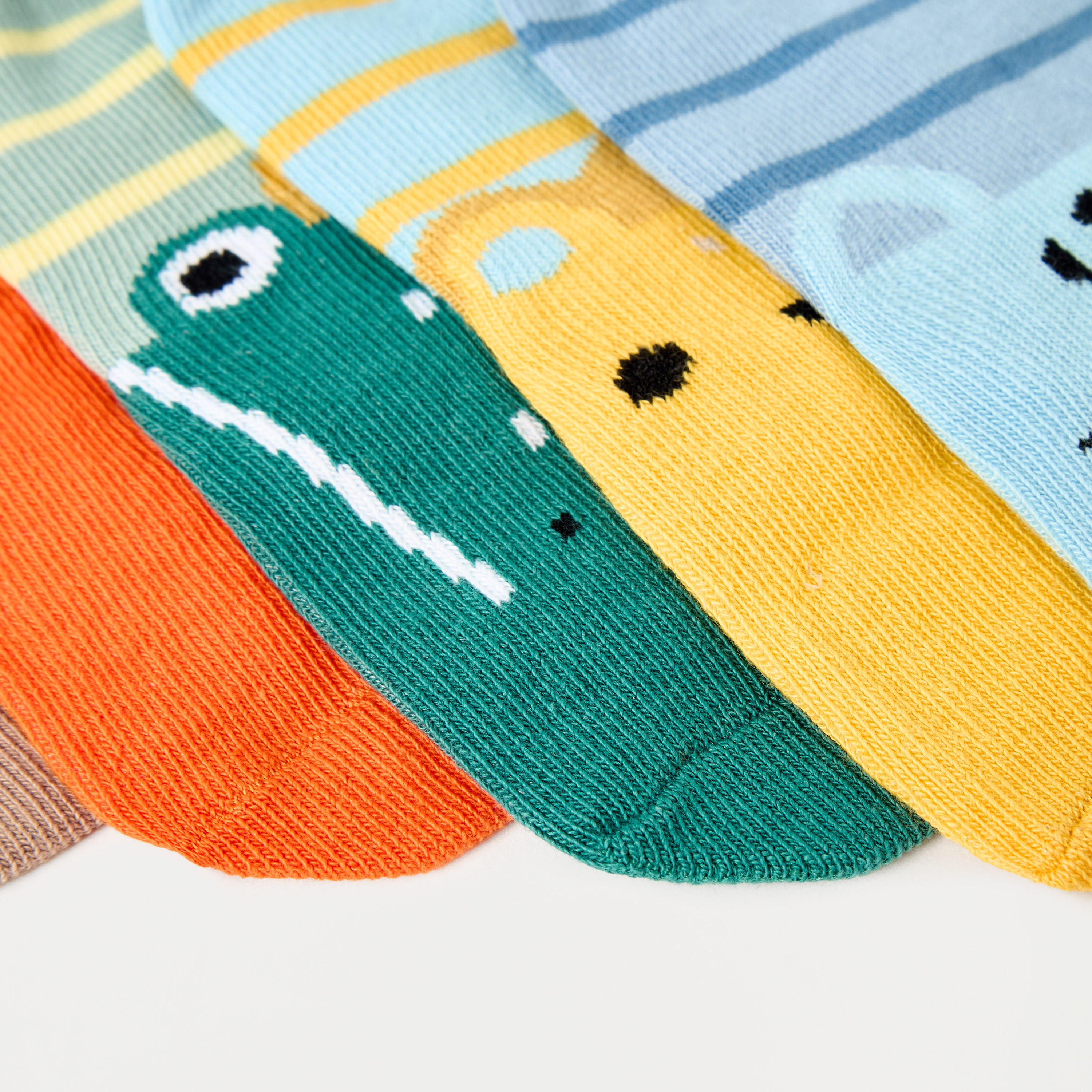 جوارب بطبعات حيوانات من جونيورز - طقم من 5 أزواج-baby-boys-accessories-socks-image-4