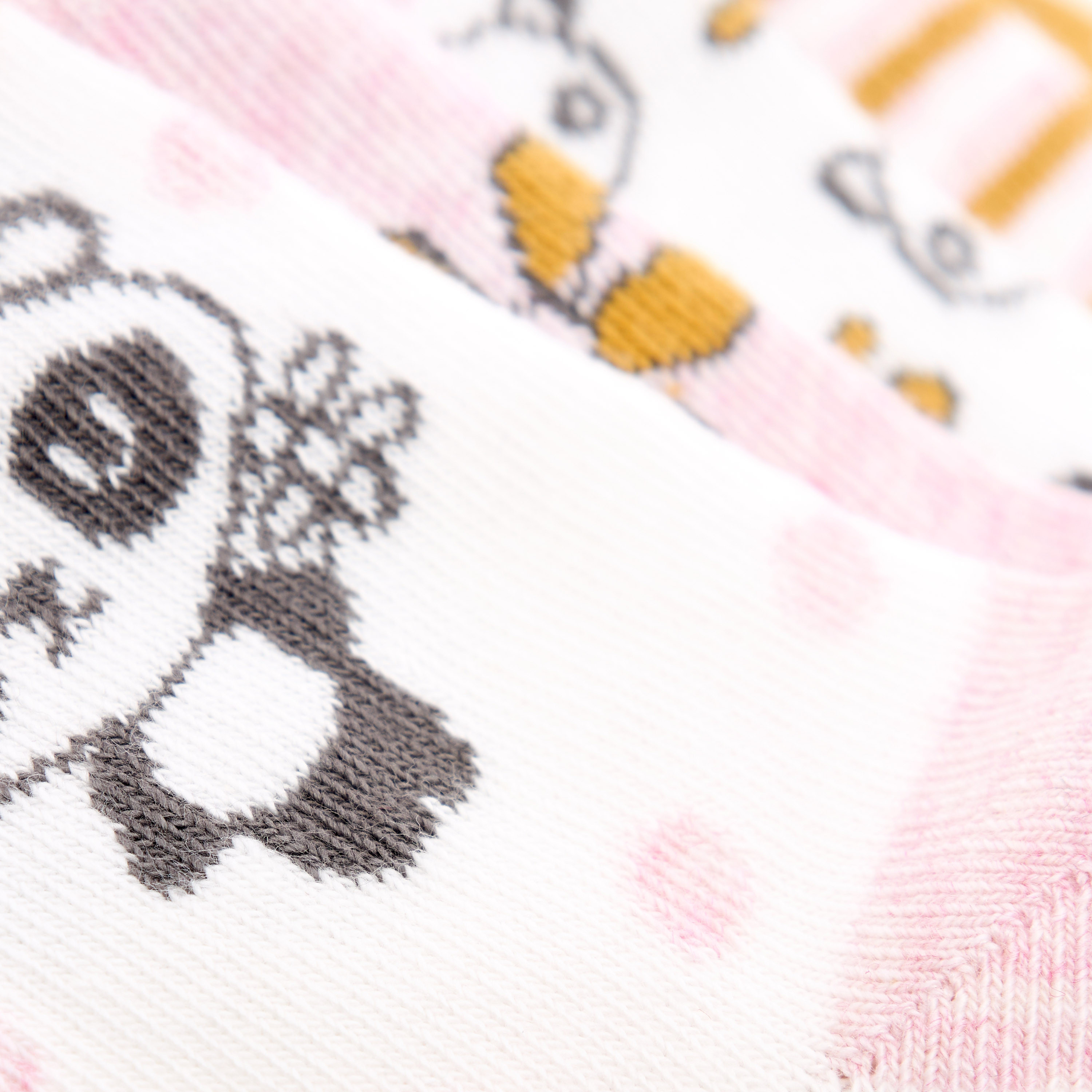 Juniors Printed Ankle Length Socks with Scalloped Hem - Set of 5-baby-girls-accessories-socks-image-4