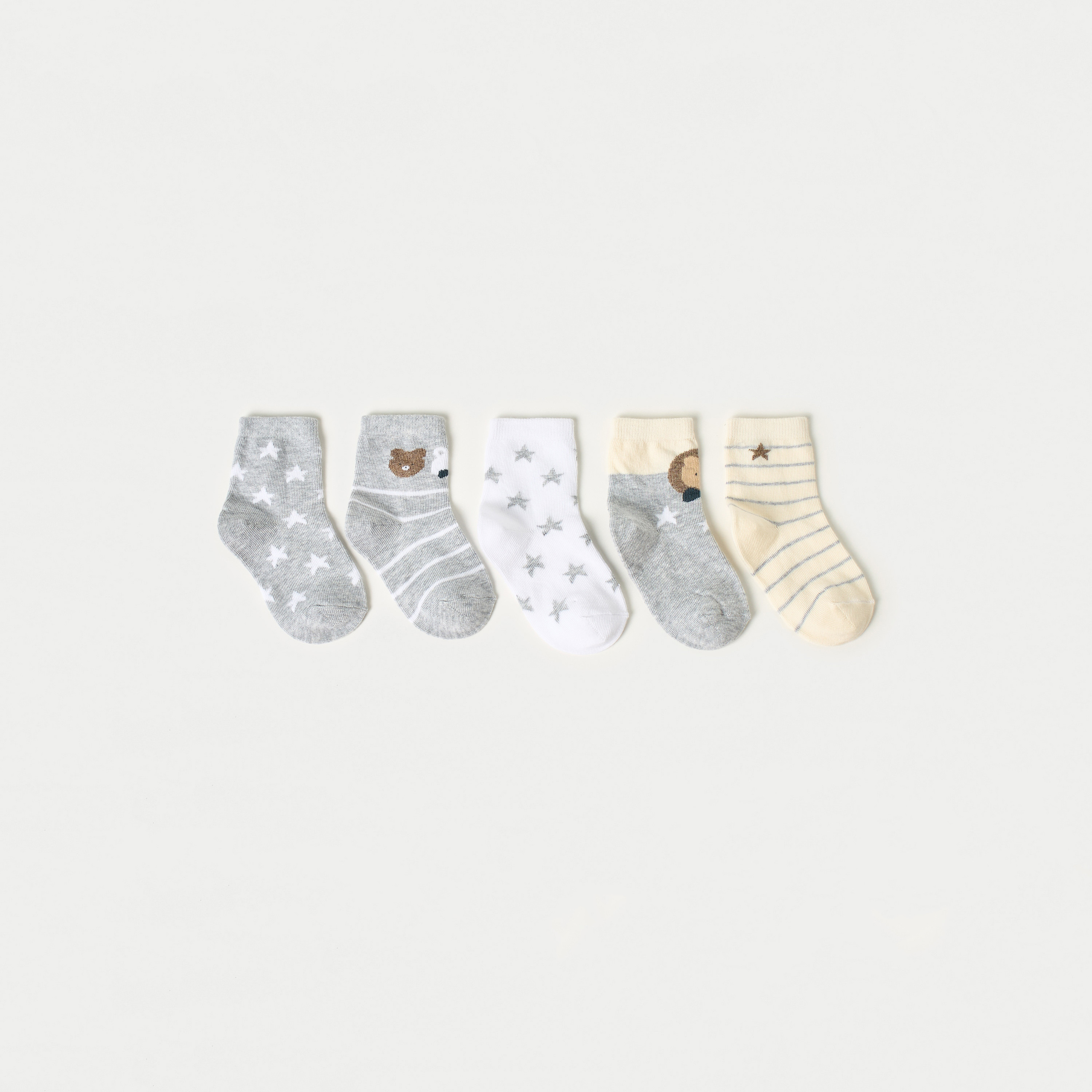 Juniors Assorted Ankle Length Socks - Set of 5-baby-boys-accessories-socks-image-1