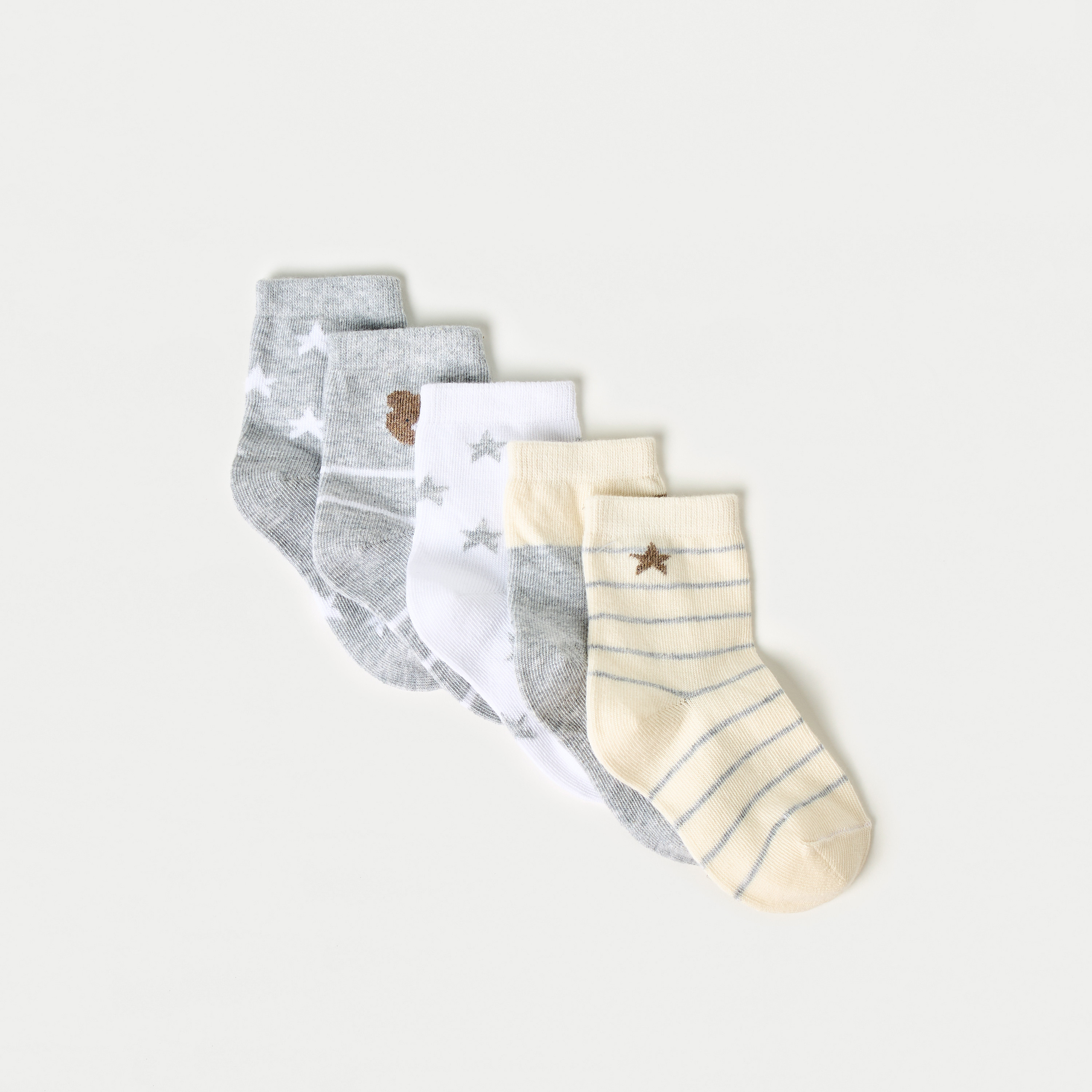 Juniors Assorted Ankle Length Socks - Set of 5-baby-boys-accessories-socks-image-2