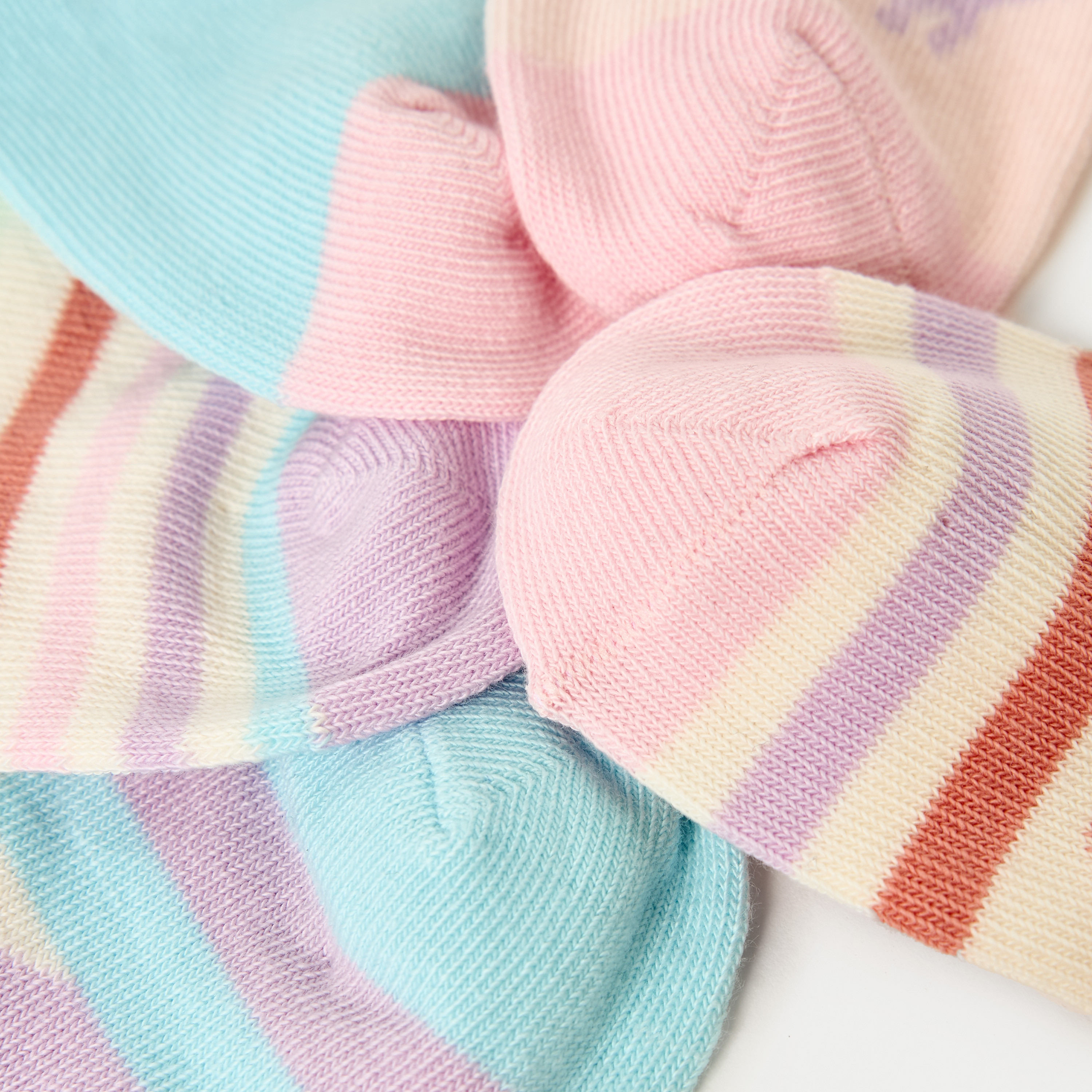 Juniors Unicorn Print Ankle Length Socks with Scallop Hem - Set of 5-baby-girls-accessories-socks-image-4