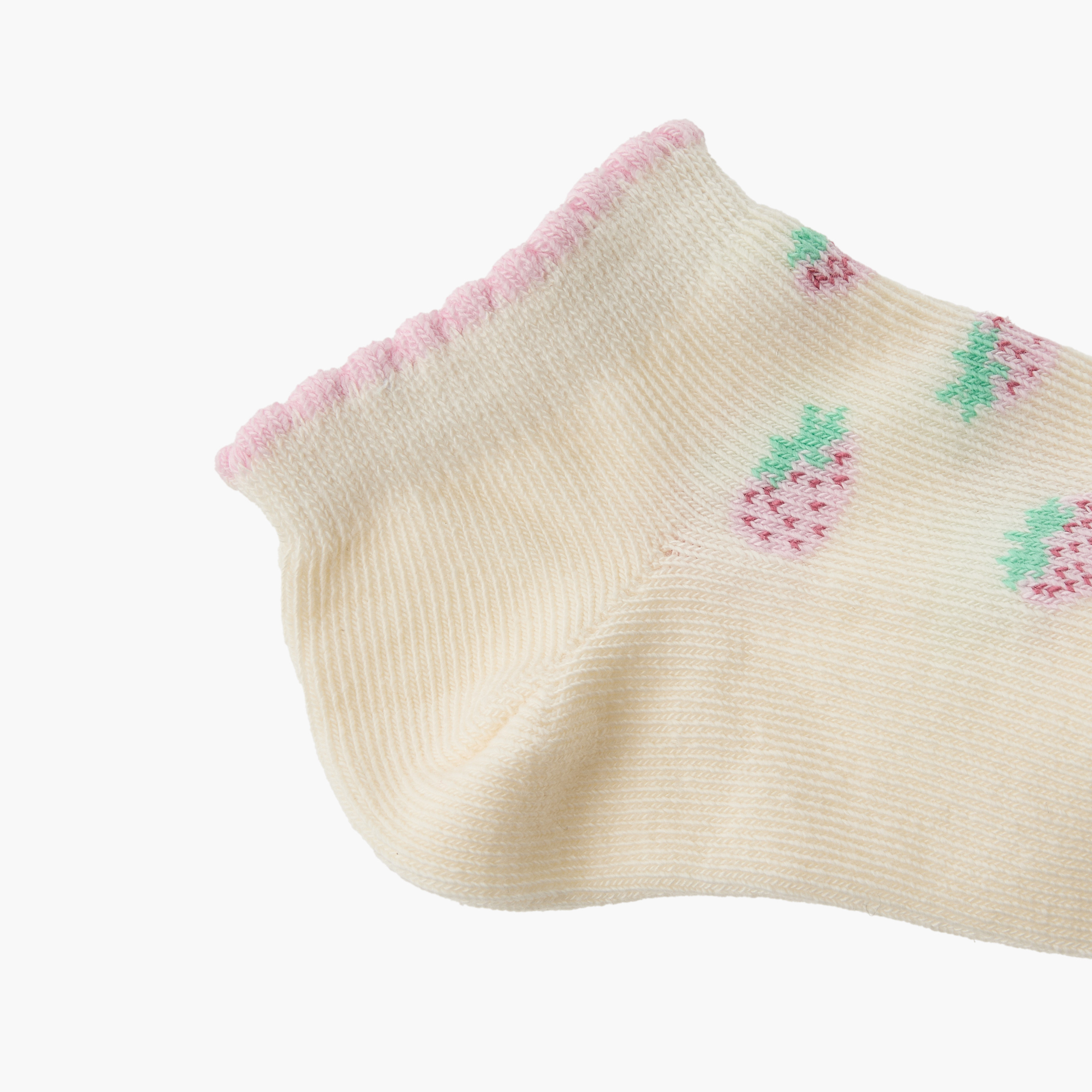 Pack of 5 Juniors Baby Girls Socks with Strawberry Print-baby-girls-accessories-socks-image-6