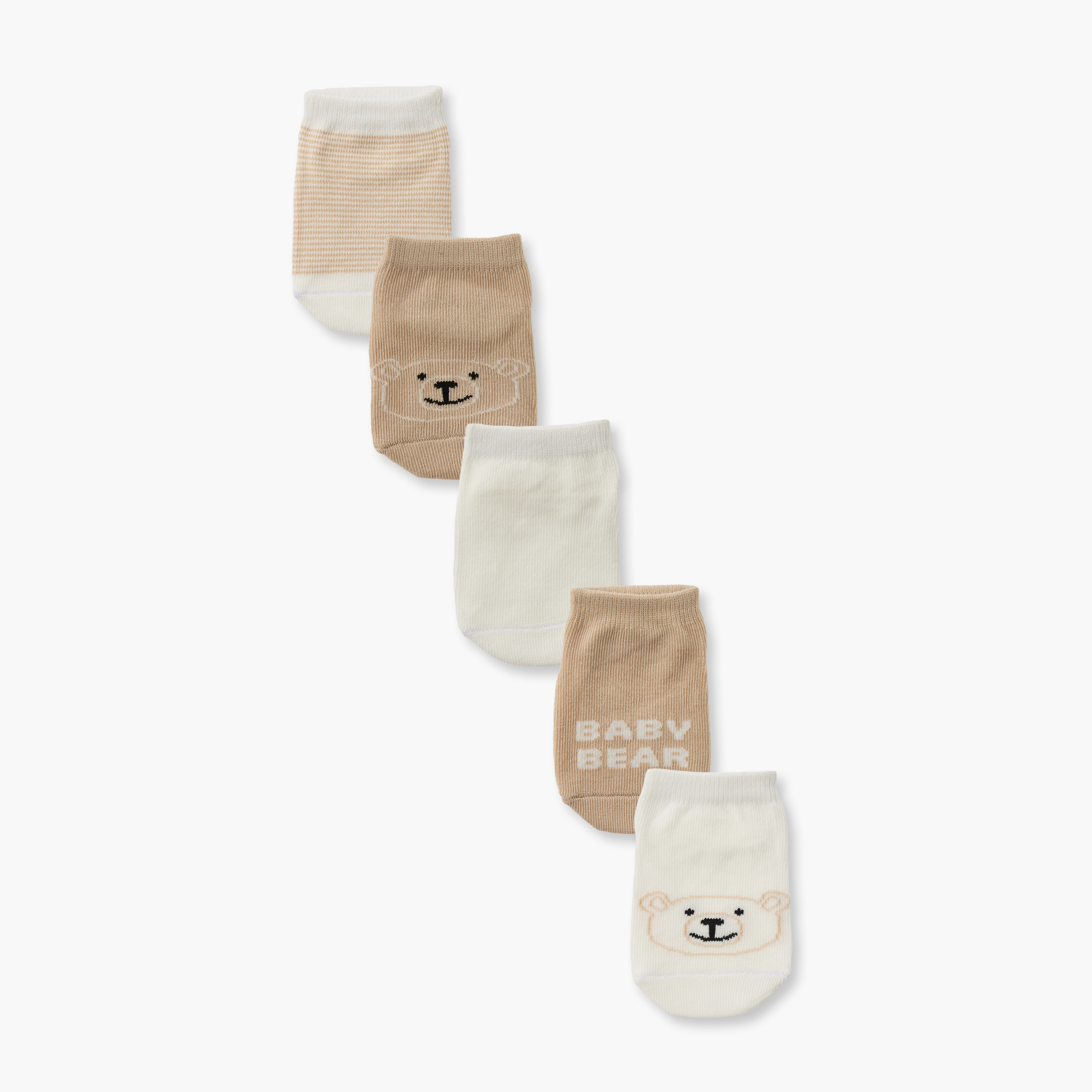 Pack of 5 Juniors Baby Boys Socks with Bear Print-baby-boys-accessories-socks-image-1