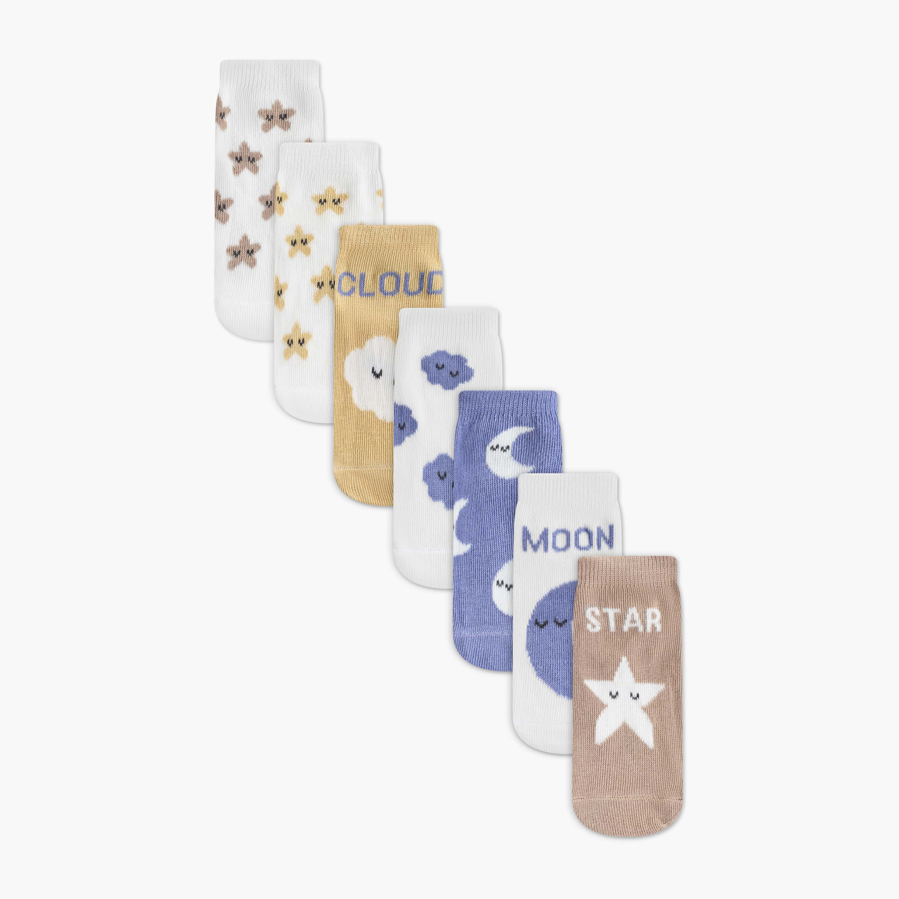 Pack of 7 Juniors Baby Boys Socks Celestial Print-baby-boys-accessories-socks-image-1