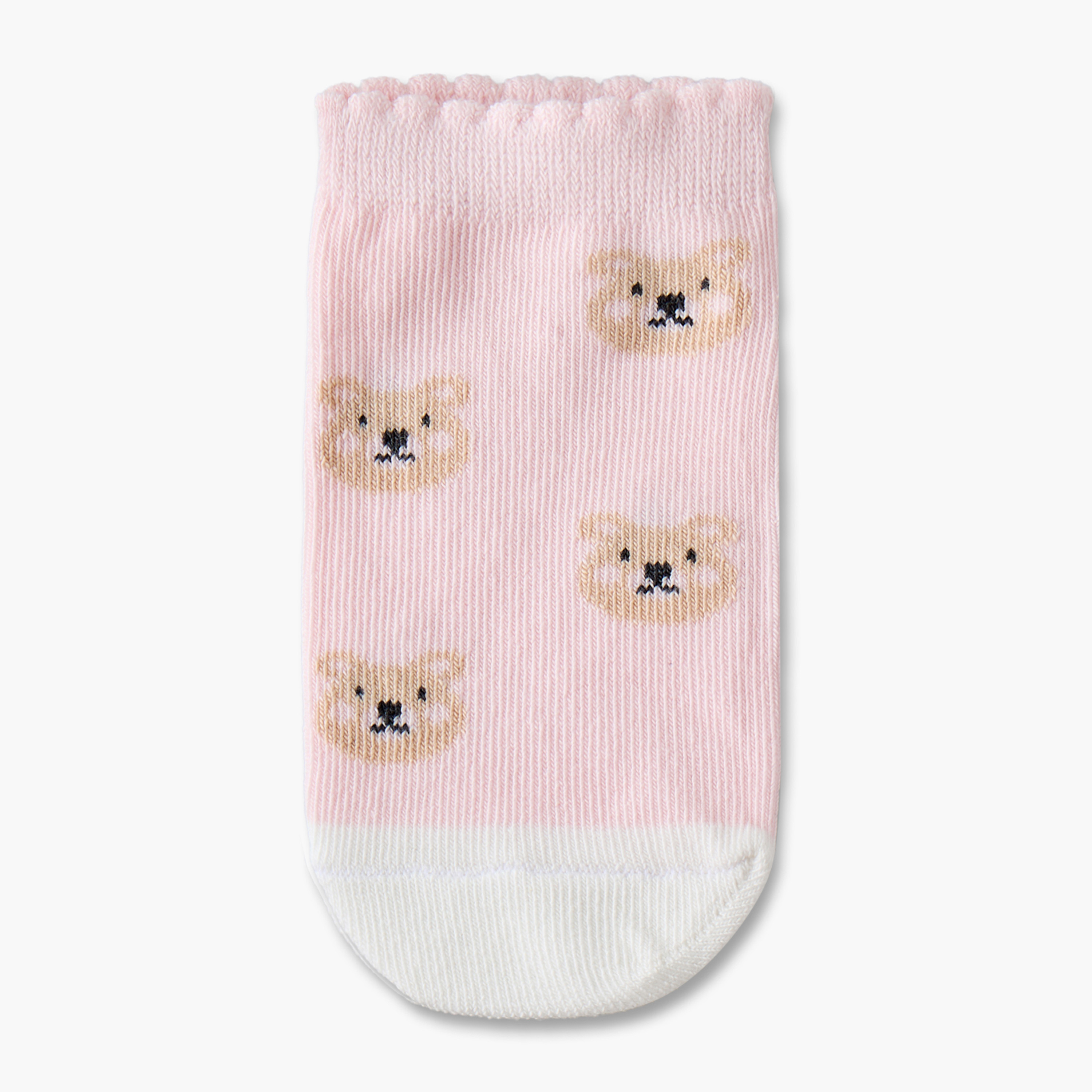 طقم جوارب للبنات الرضع بطبعة أرنب - 5 أزواج-baby-girls-accessories-socks-image-4