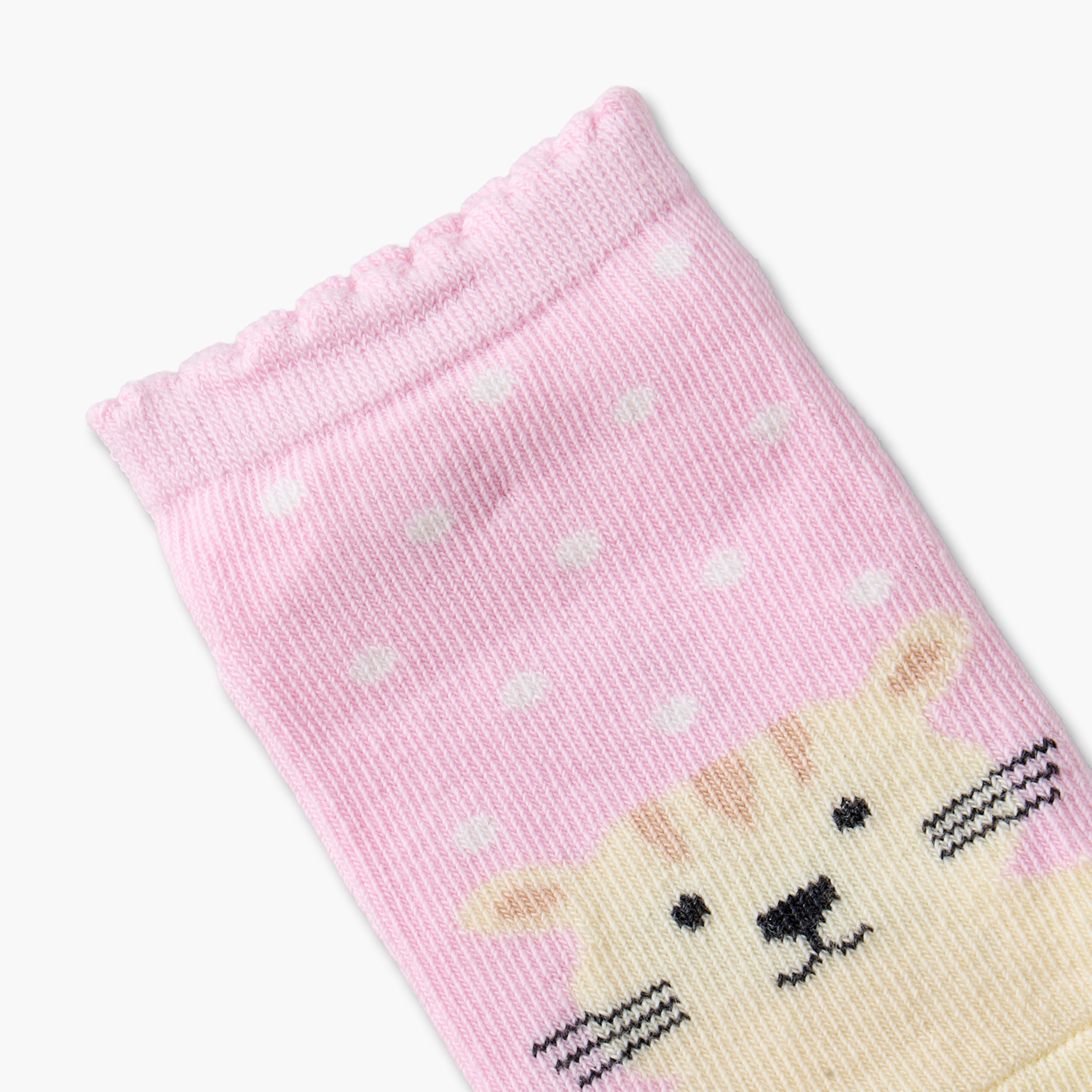 طقم جوارب للبنات الرضع بطبعة أرنب - 5 أزواج-baby-girls-accessories-socks-image-7