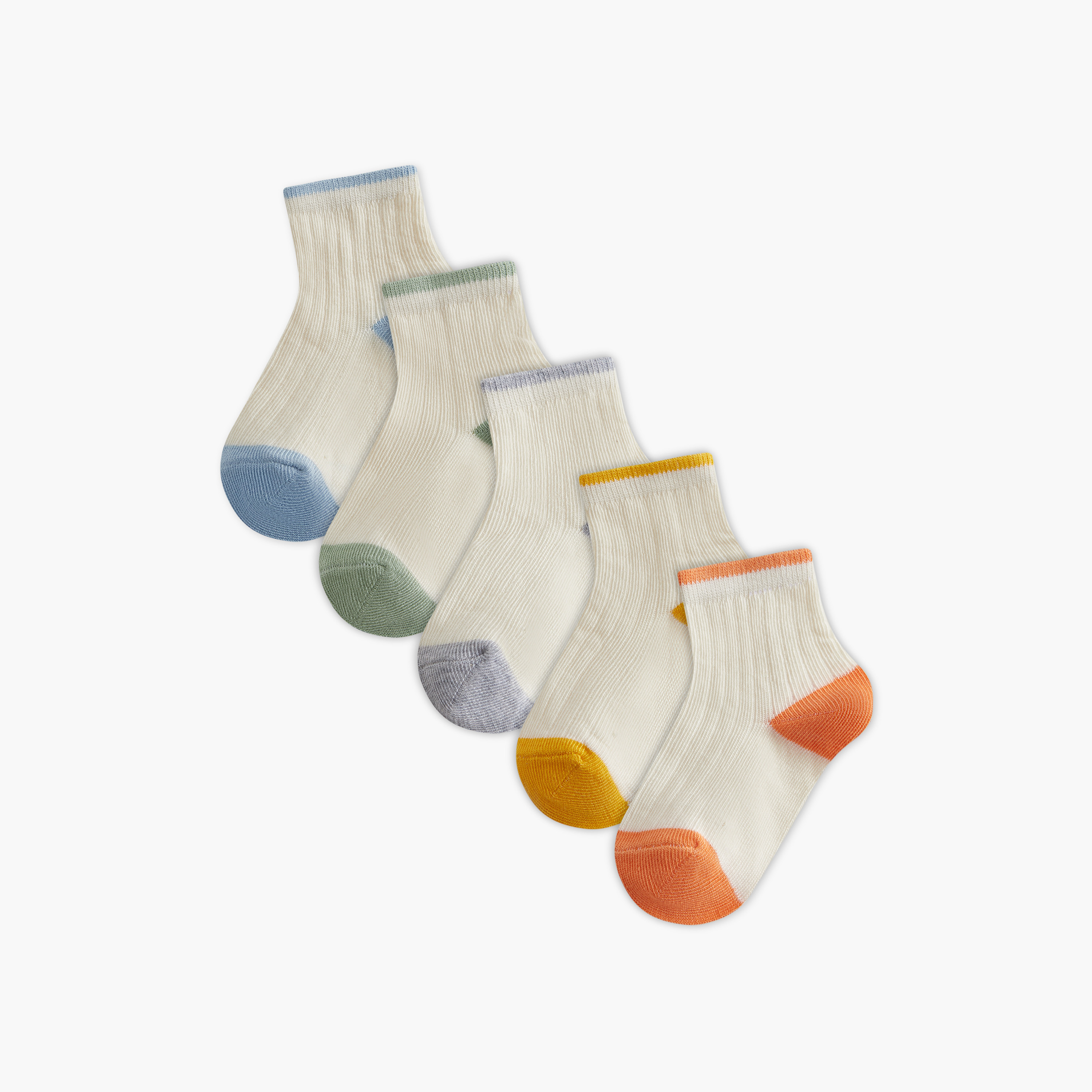 Juniors Ribbed Socks - Set of 5-baby-boys-accessories-socks-image-1