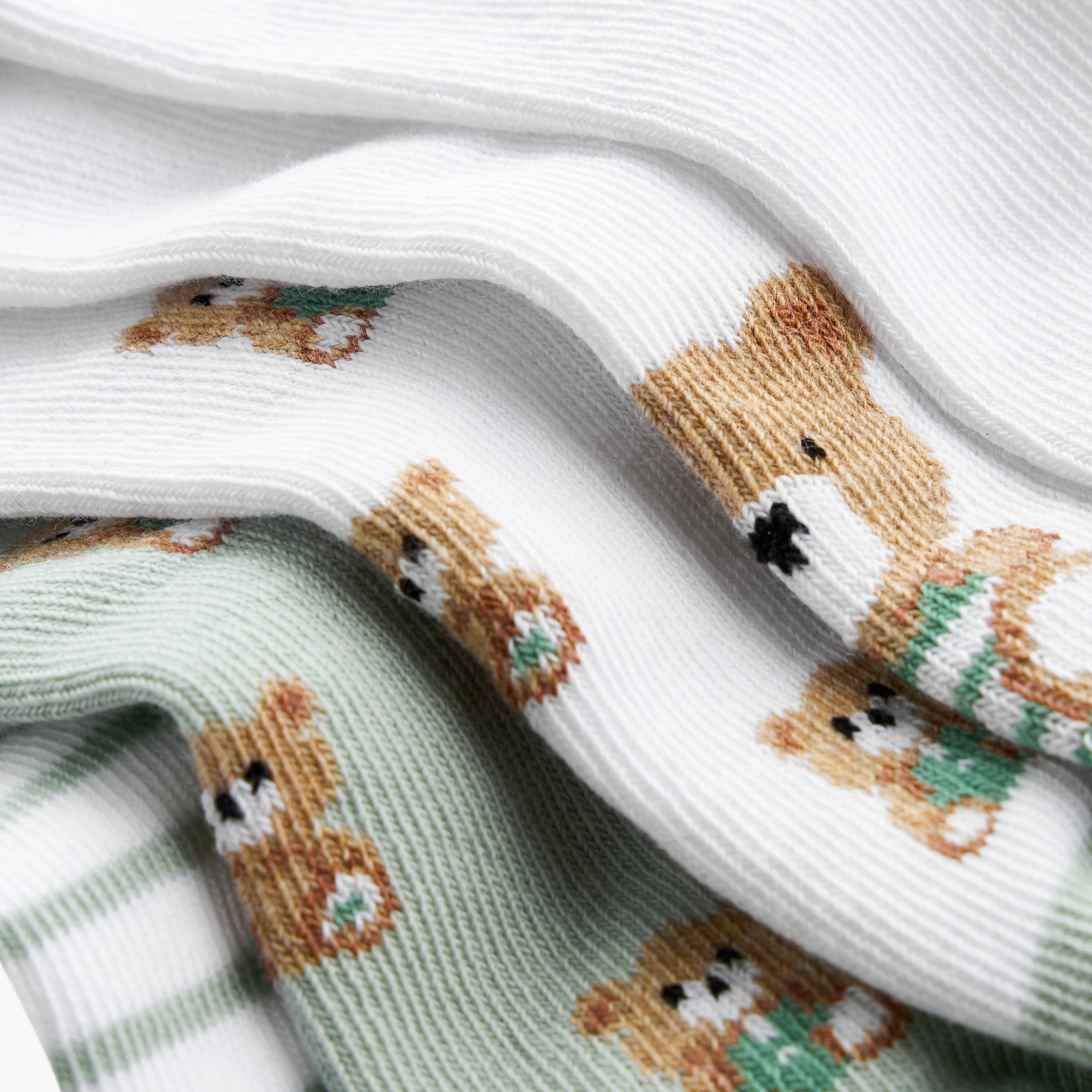 Juniors Bear Print Socks - Set of 5-baby-girls-accessories-socks-image-4