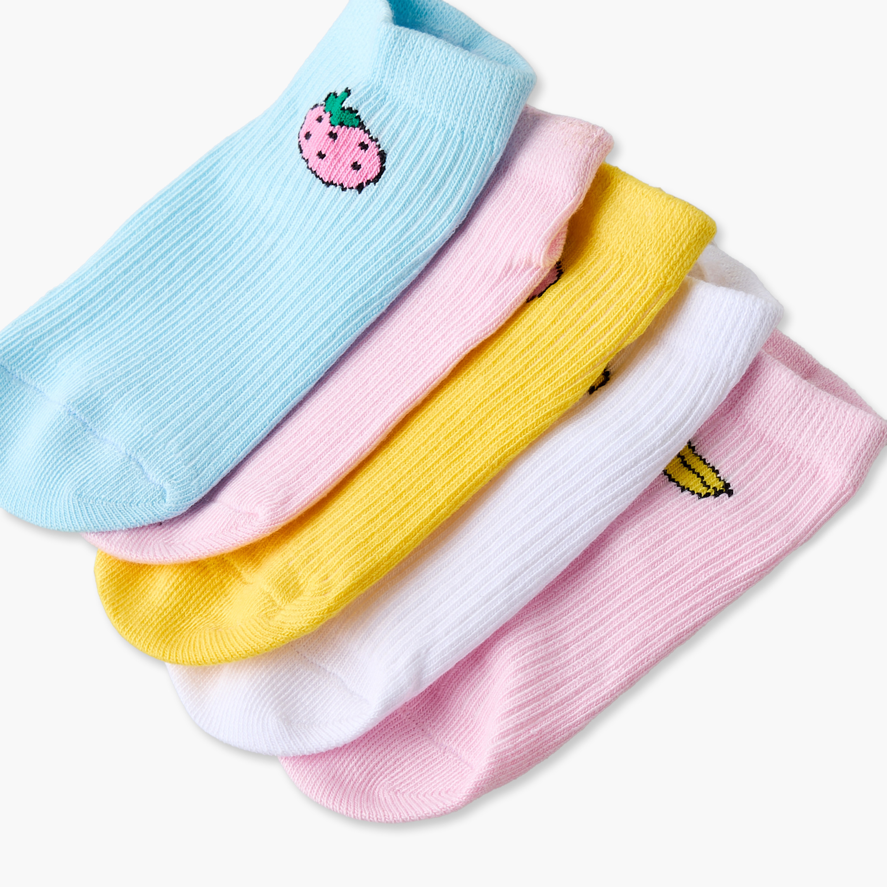 طقم جوارب للبنات الرضع بطبعة فواكه من جونيورز - 5 أزواج-baby-girls-accessories-socks-image-8