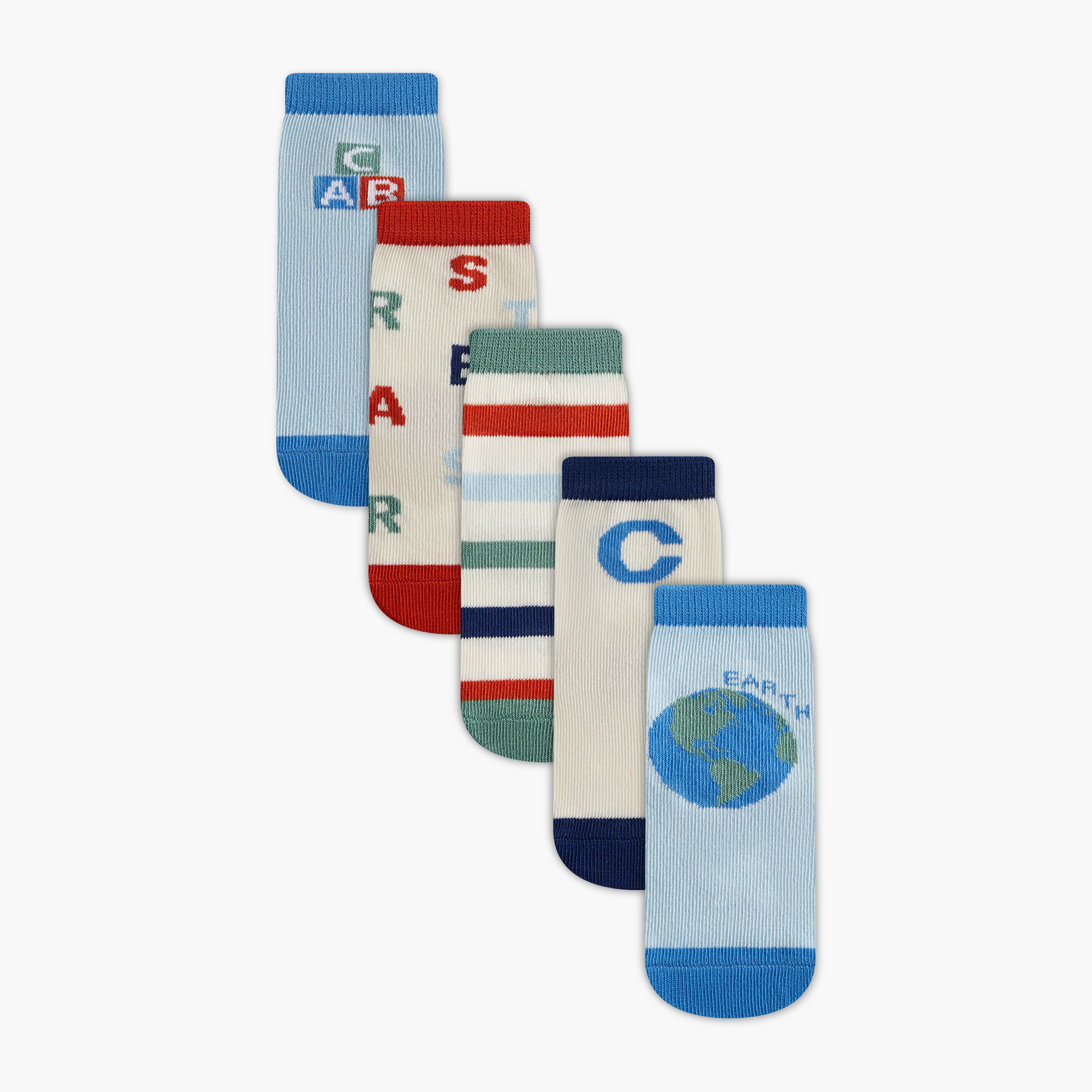 طقم جوارب 5 أزواج بطبعات-baby-boys-accessories-socks-image-1