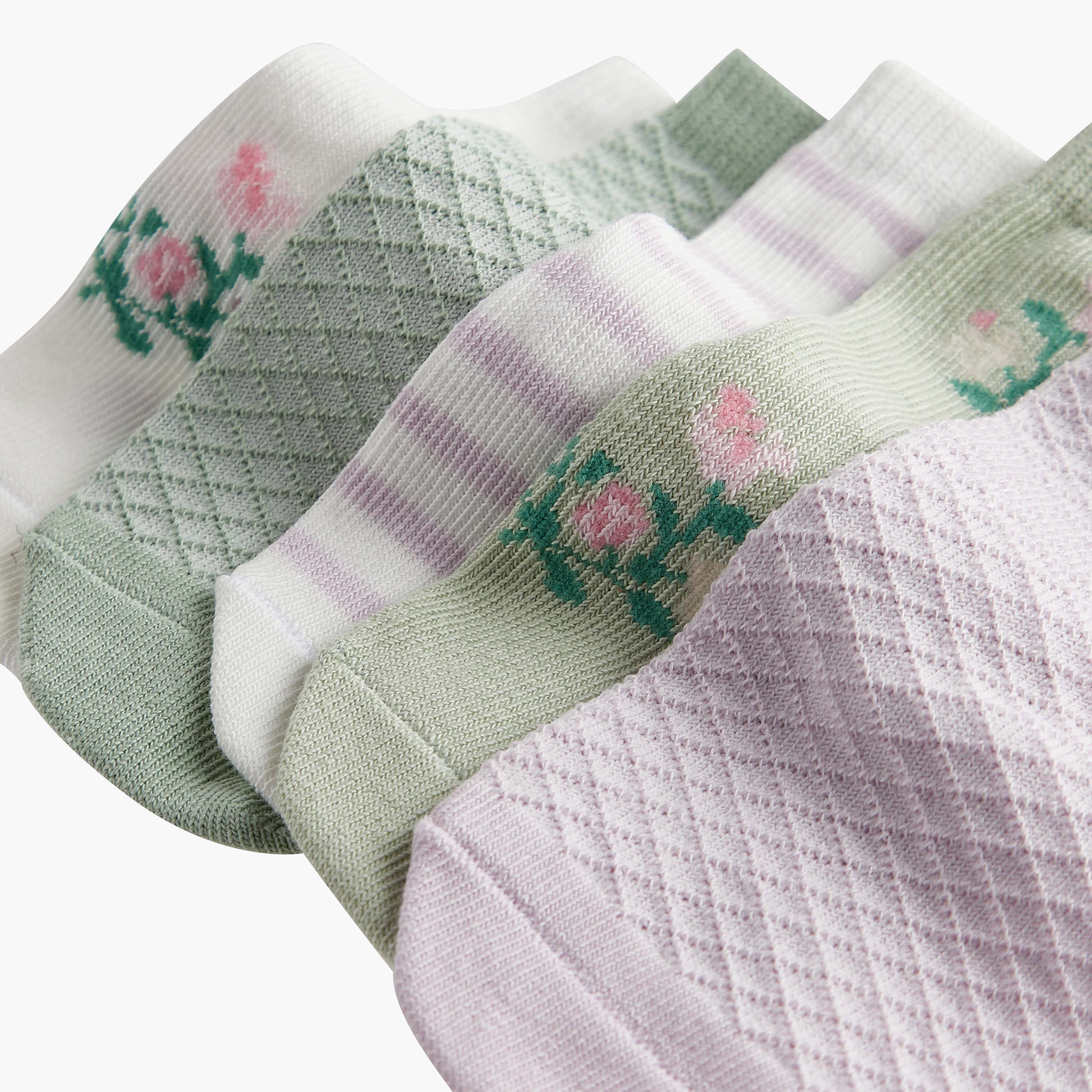Juniors Printed Socks - Set of 5-baby-girls-accessories-socks-image-4