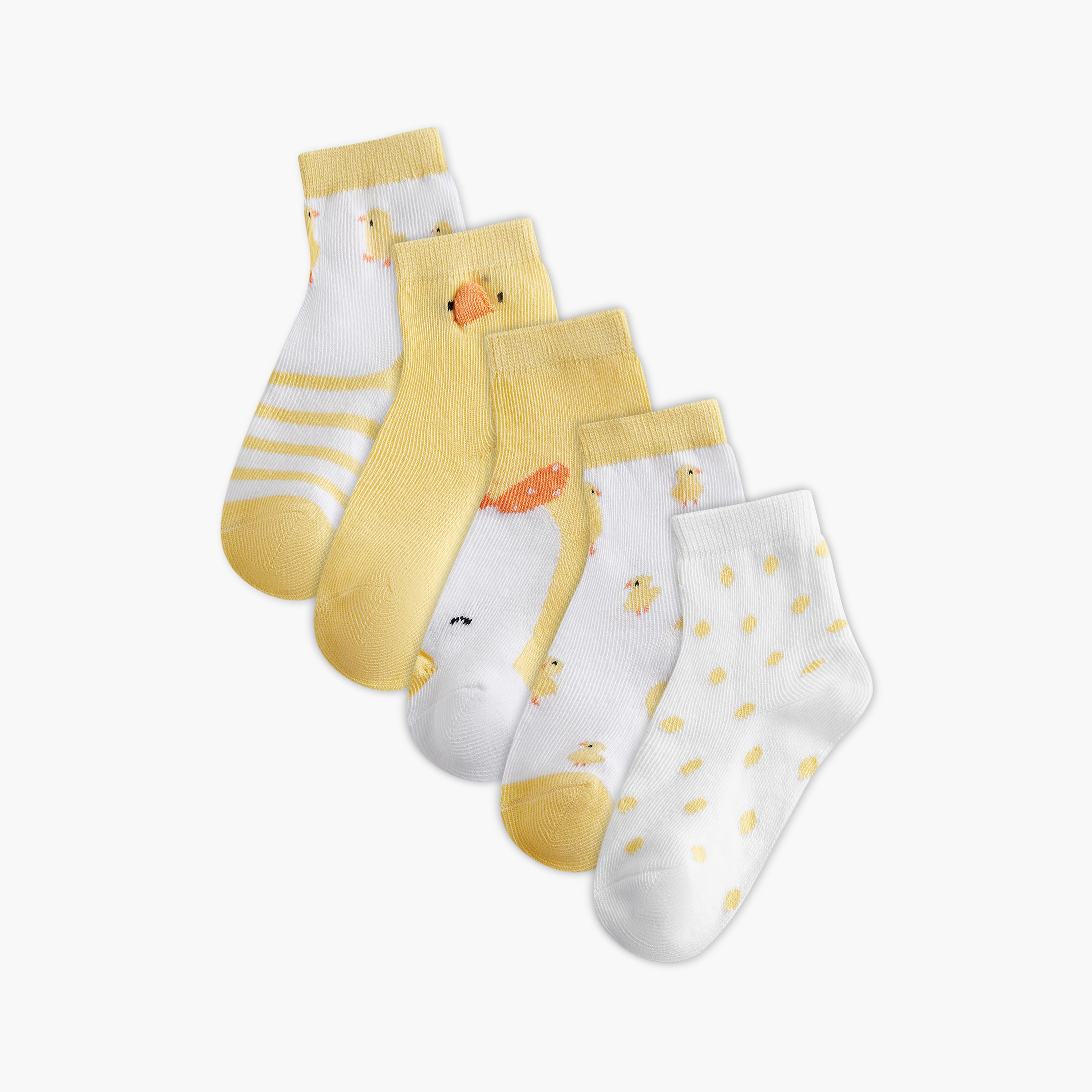 Juniors Printed Socks - Set of 5-baby-girls-accessories-socks-image-1