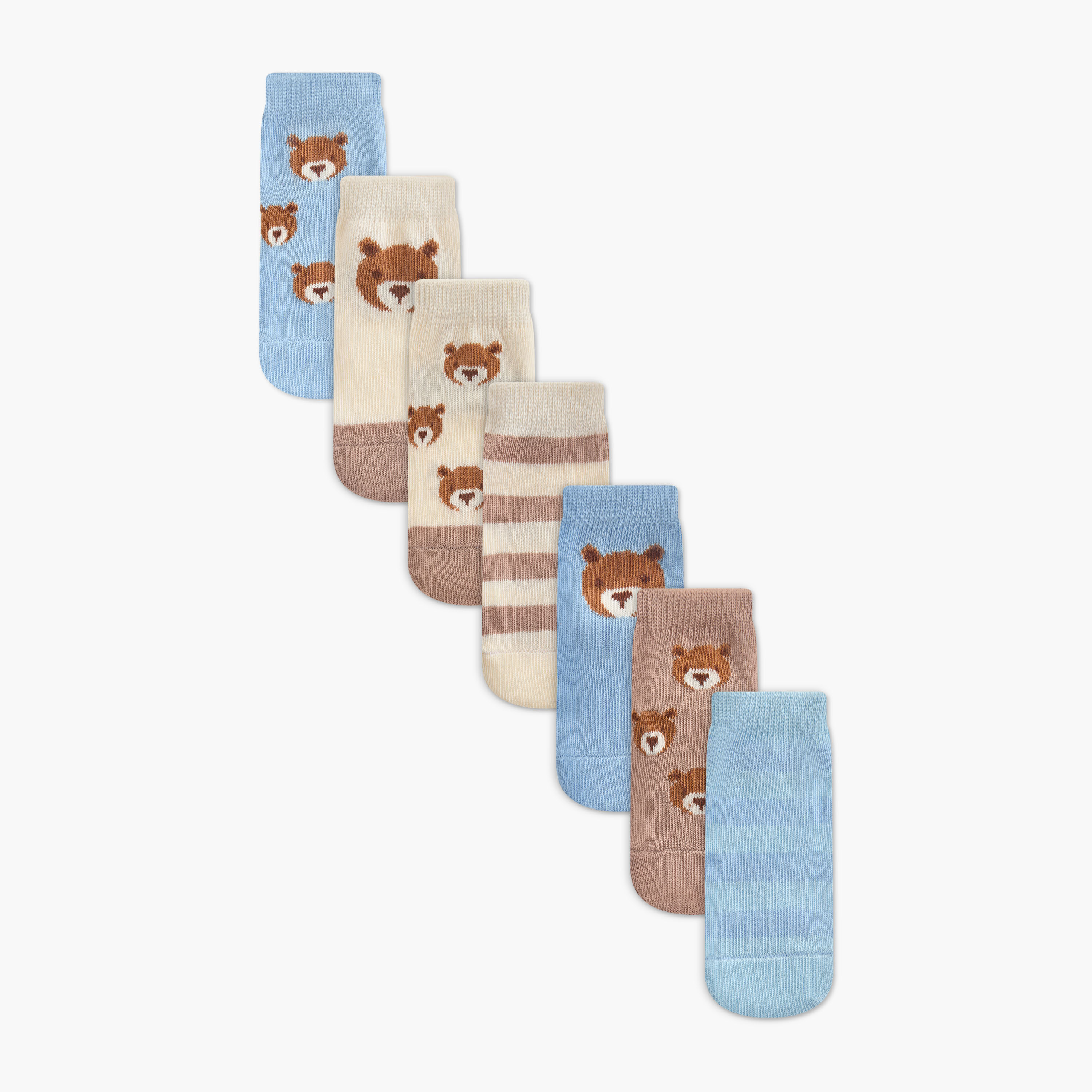 Pack of 7 Juniors Baby Boys Socks with Animal Prints-baby-boys-accessories-socks-image-1