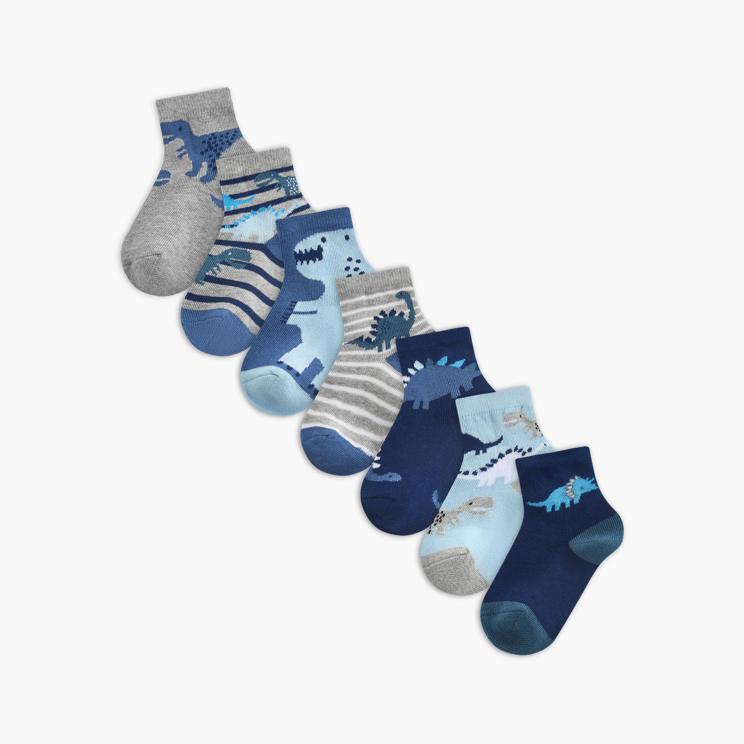 طقم جوارب أطفال بطبعات من 7 أزواج-baby-boys-accessories-socks-image-1