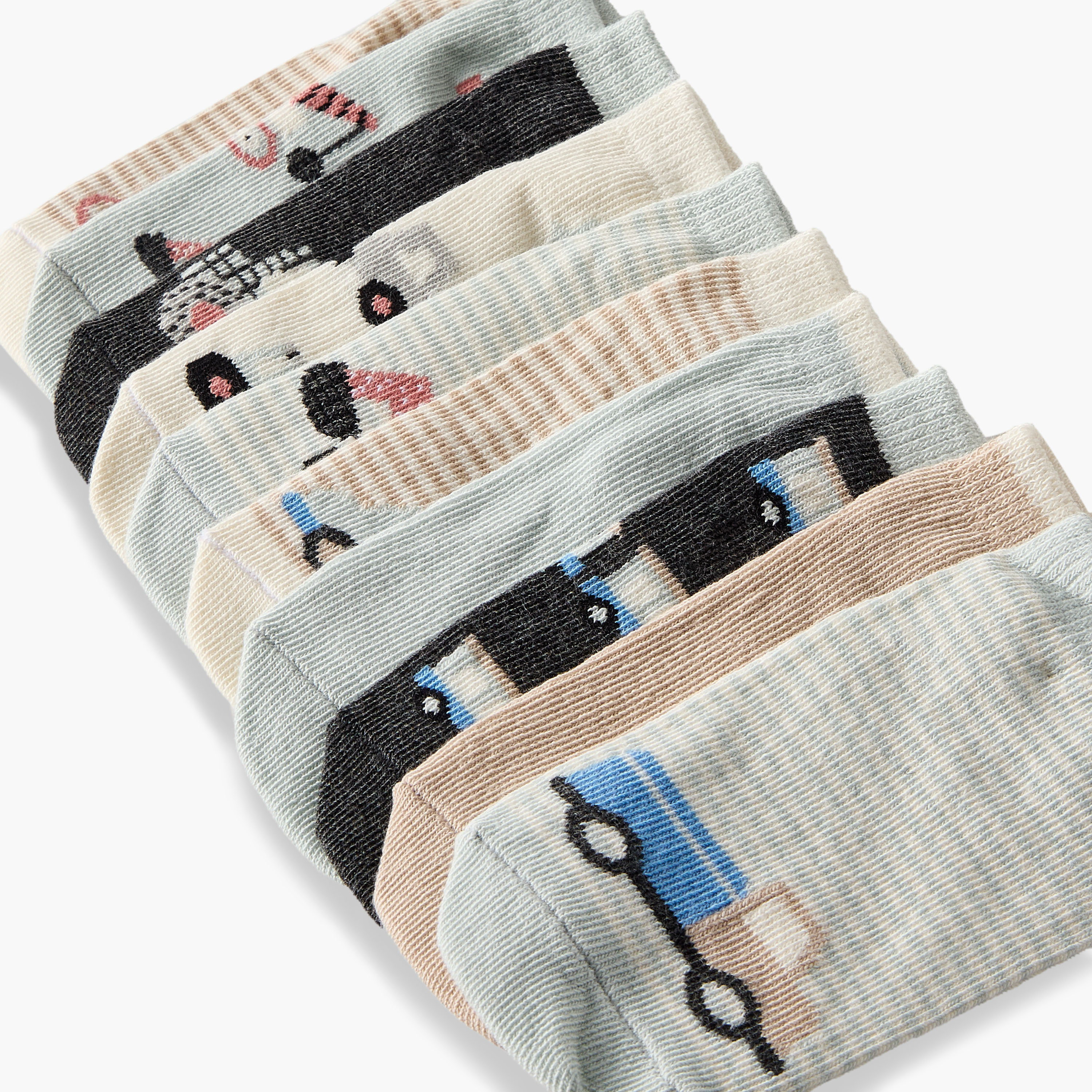 Pack of 10 Juniors Baby Boys Socks Construction Vehicle Print-baby-boys-accessories-socks-image-13