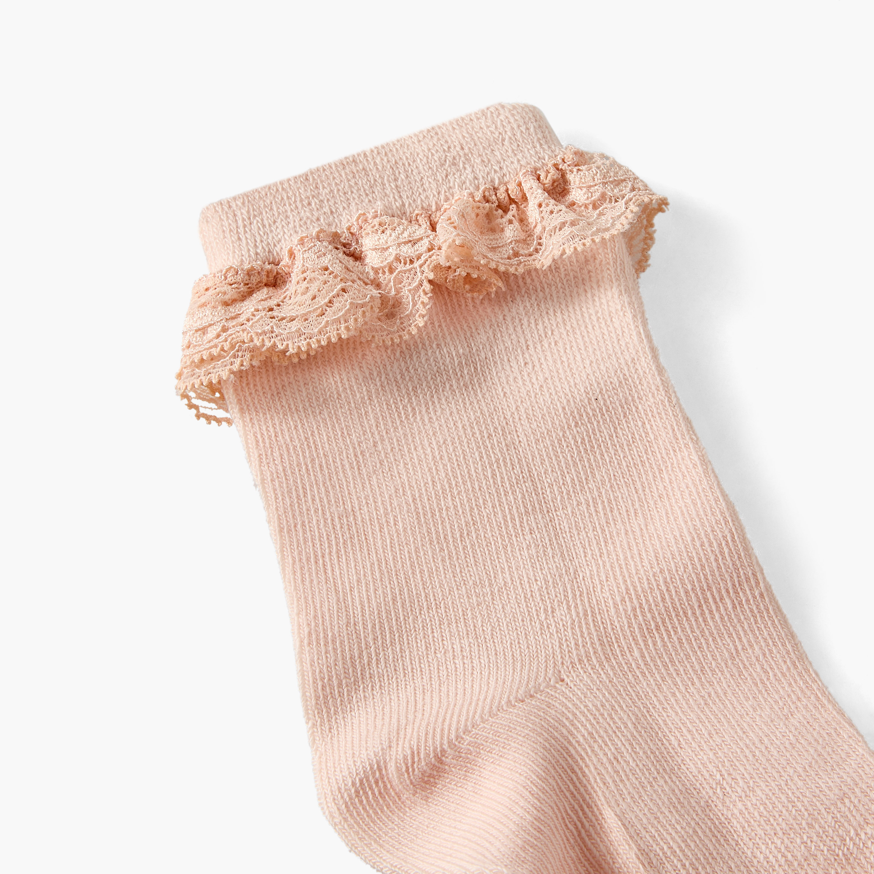 طقم جوارب بحافة كشكش للبنات 10 أزواج من جونيورز-baby-girls-accessories-socks-image-12