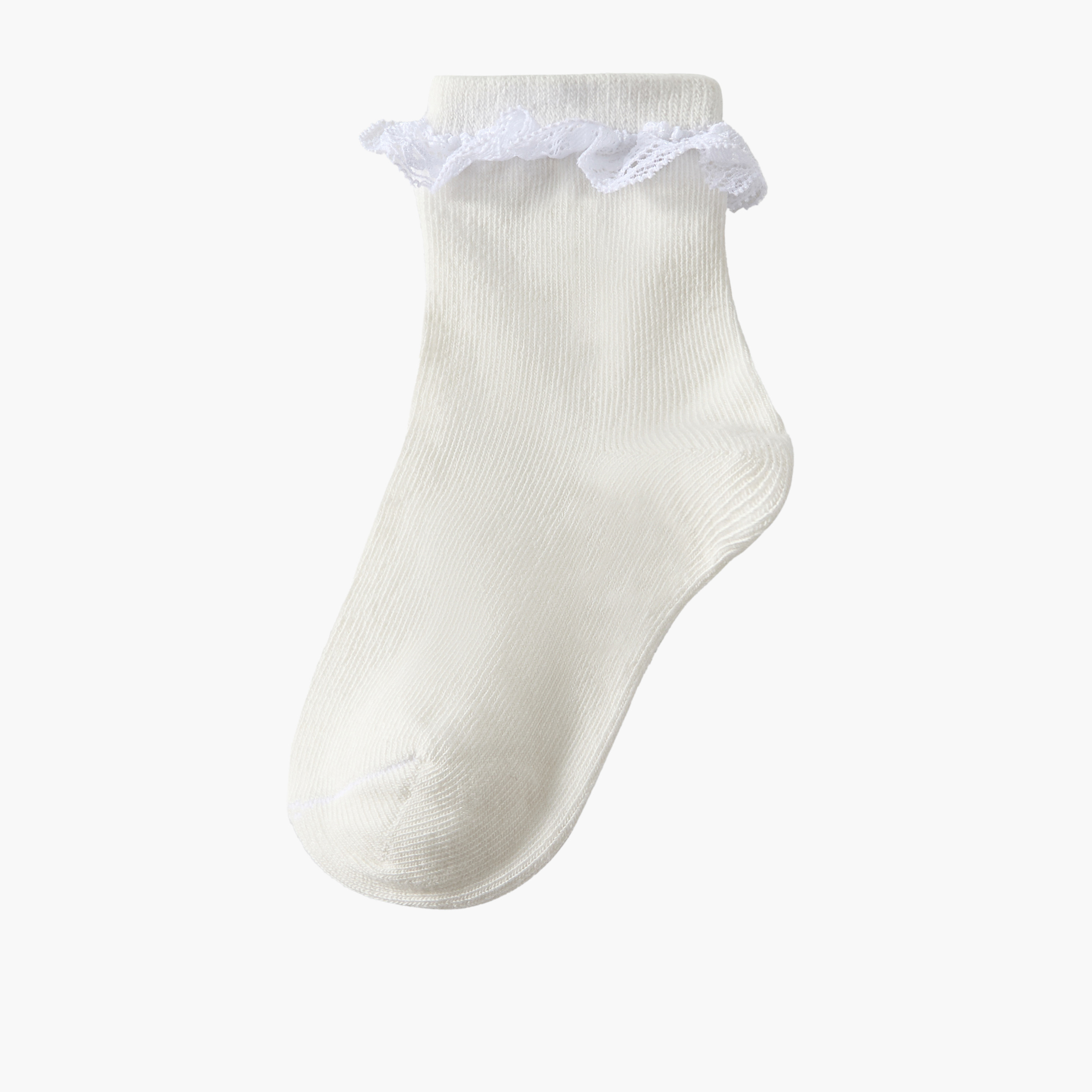 طقم جوارب بحافة كشكش للبنات 10 أزواج من جونيورز-baby-girls-accessories-socks-image-2