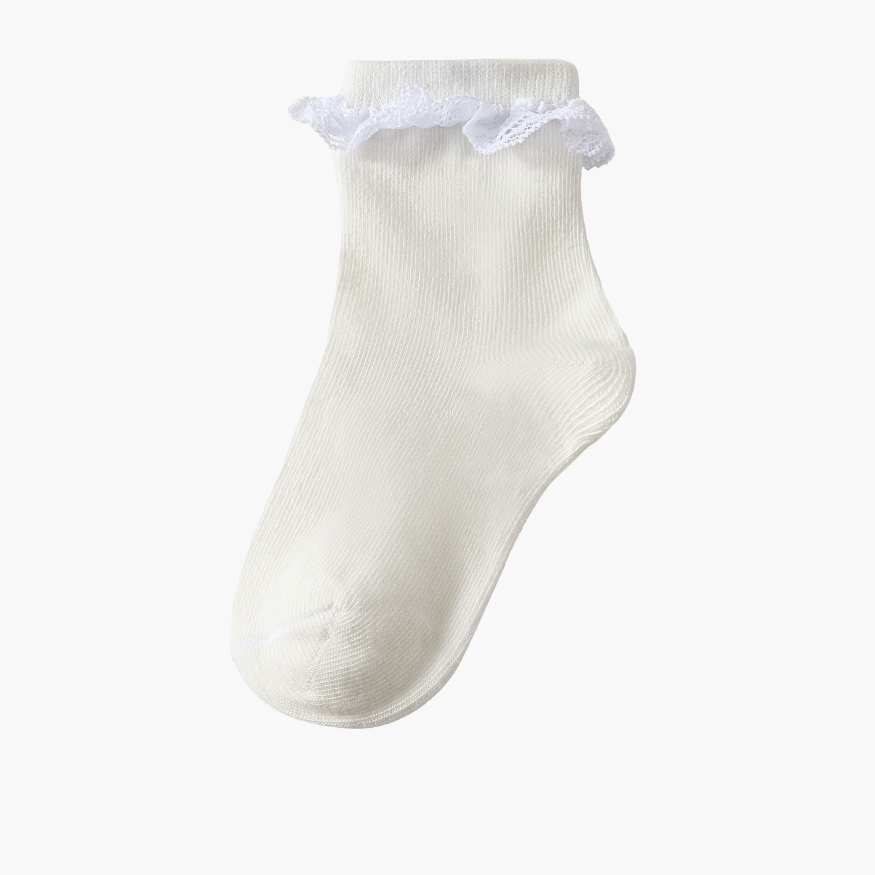 طقم جوارب بحافة كشكش للبنات 10 أزواج من جونيورز-baby-girls-accessories-socks-image-3