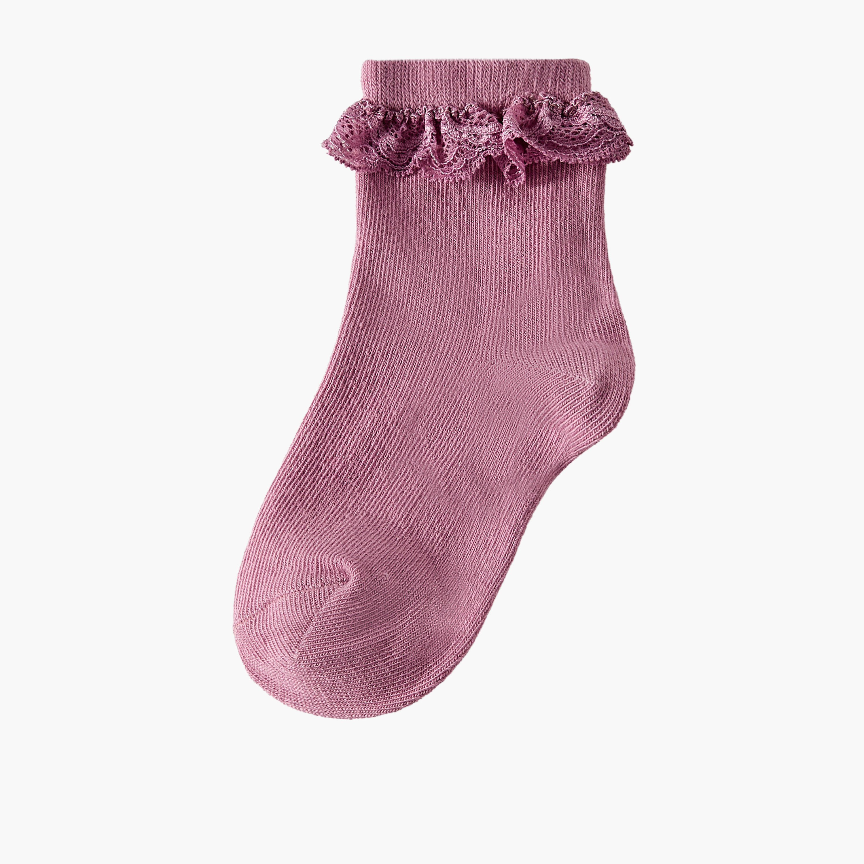 طقم جوارب بحافة كشكش للبنات 10 أزواج من جونيورز-baby-girls-accessories-socks-image-7