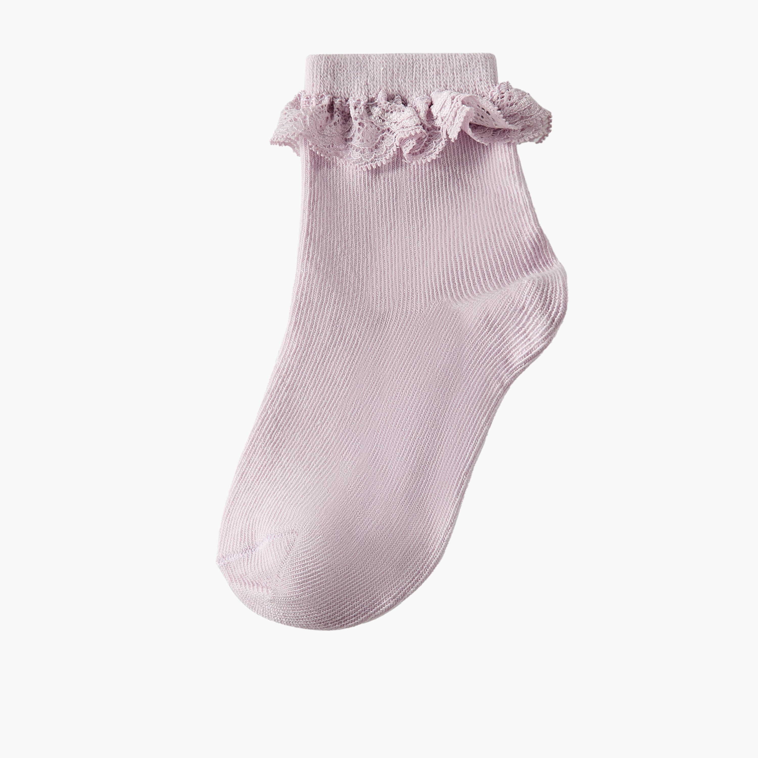 طقم جوارب بحافة كشكش للبنات 10 أزواج من جونيورز-baby-girls-accessories-socks-image-8